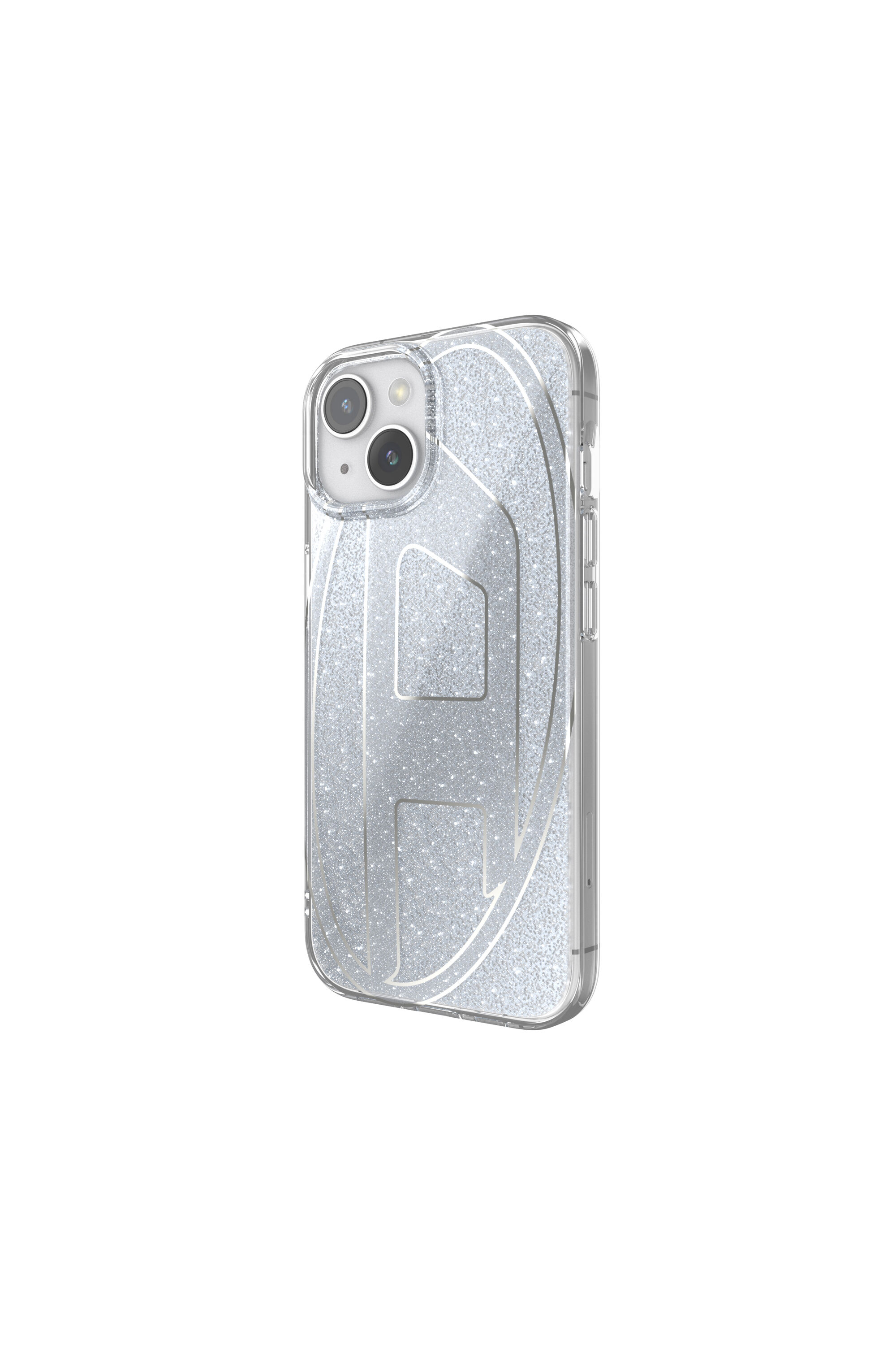 Diesel - 60031 AOP CASE, Cover glitterata per iP 15 Unisex in Argento - 4