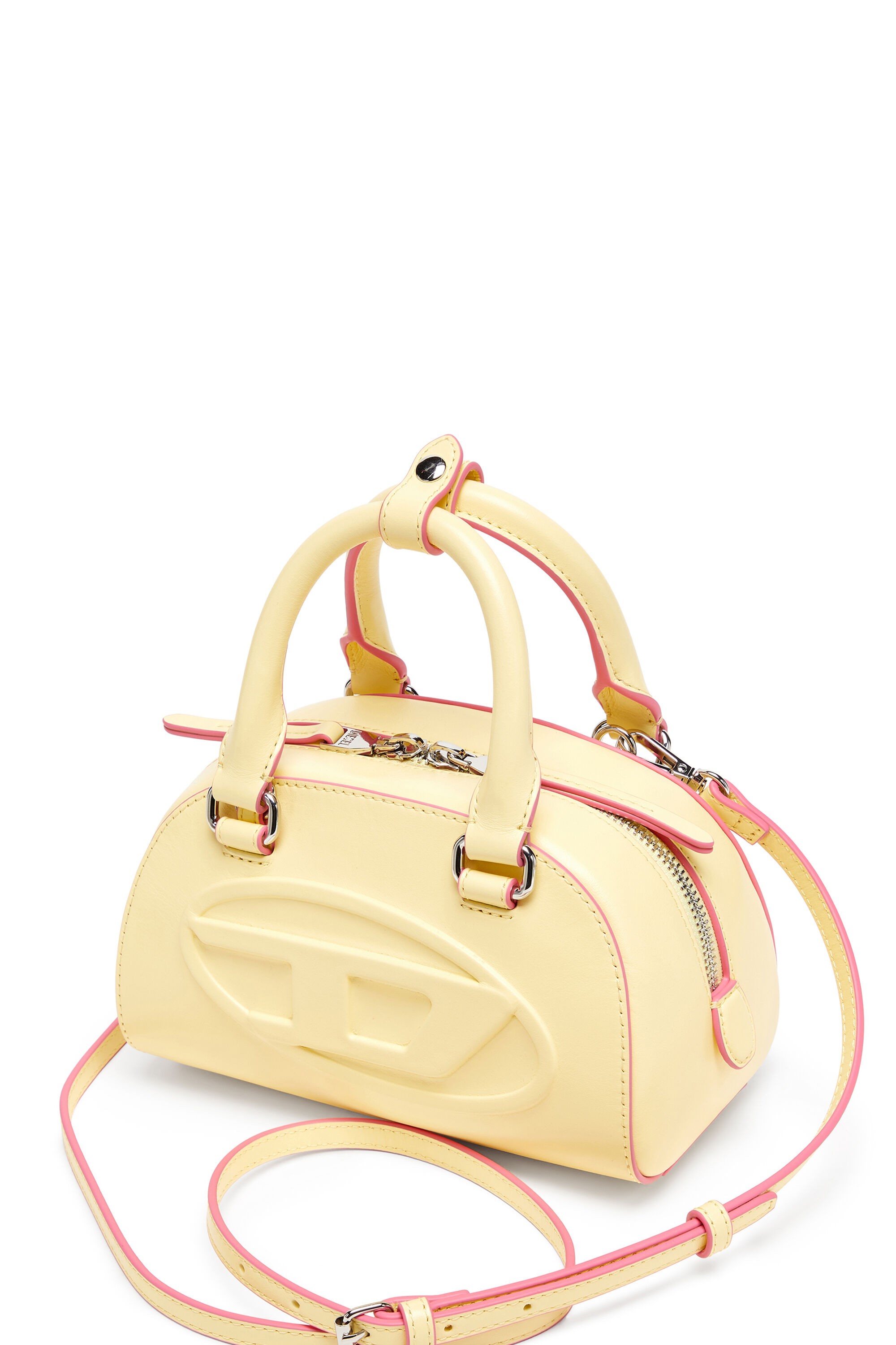 Diesel - 1DR DOME CROSSBODY, 1DR Dome-Borsa bowling mini in pelle Donna in Giallo - 5