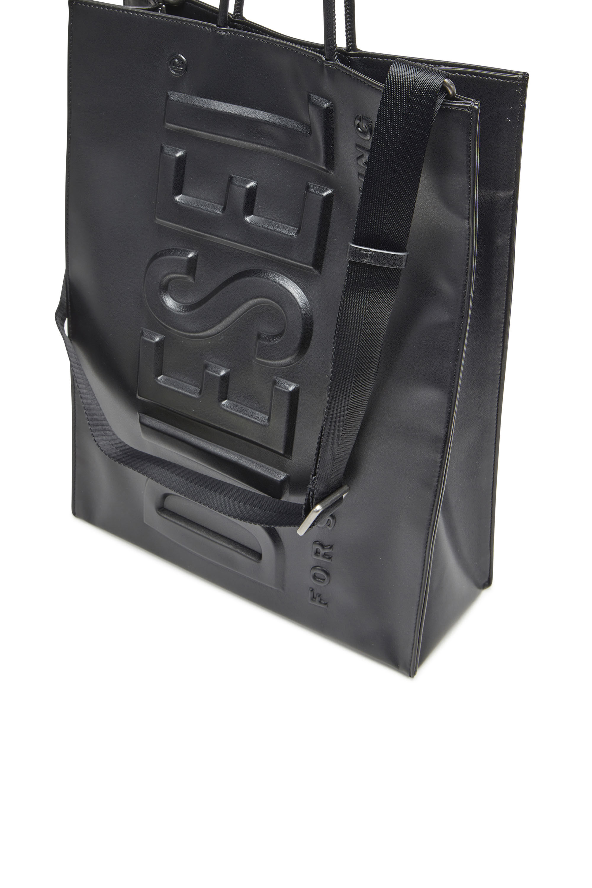 洗練されたデザイン DIESEL DSL 3D SHOPPER M X DSL 3D SHOPPER M X Dsl 3D M-PU tote bag with embossed logo