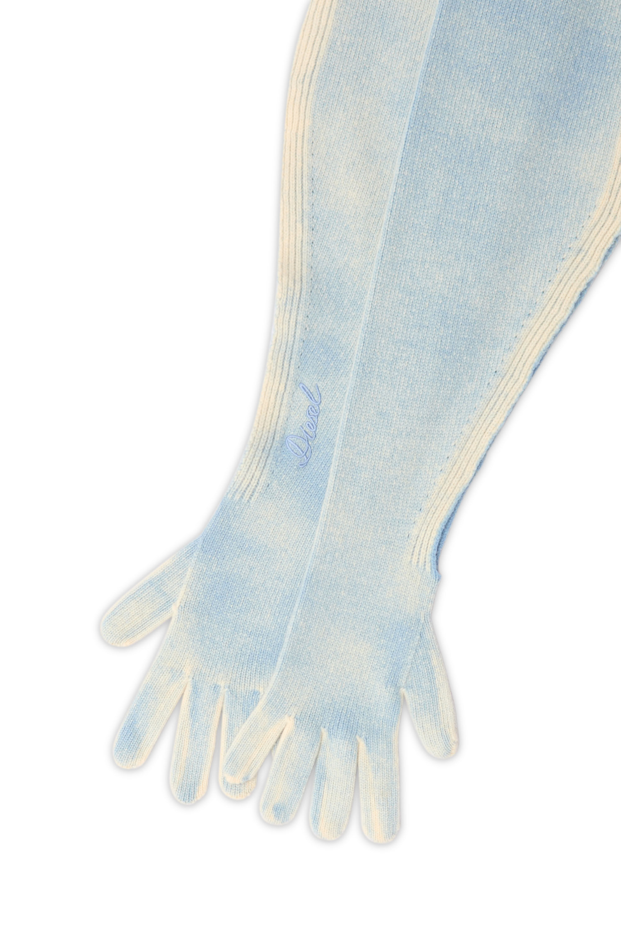 Diesel - K-EVIN, Guanto-sciarpa ibrido in lana bicolore Unisex in Blu - 2