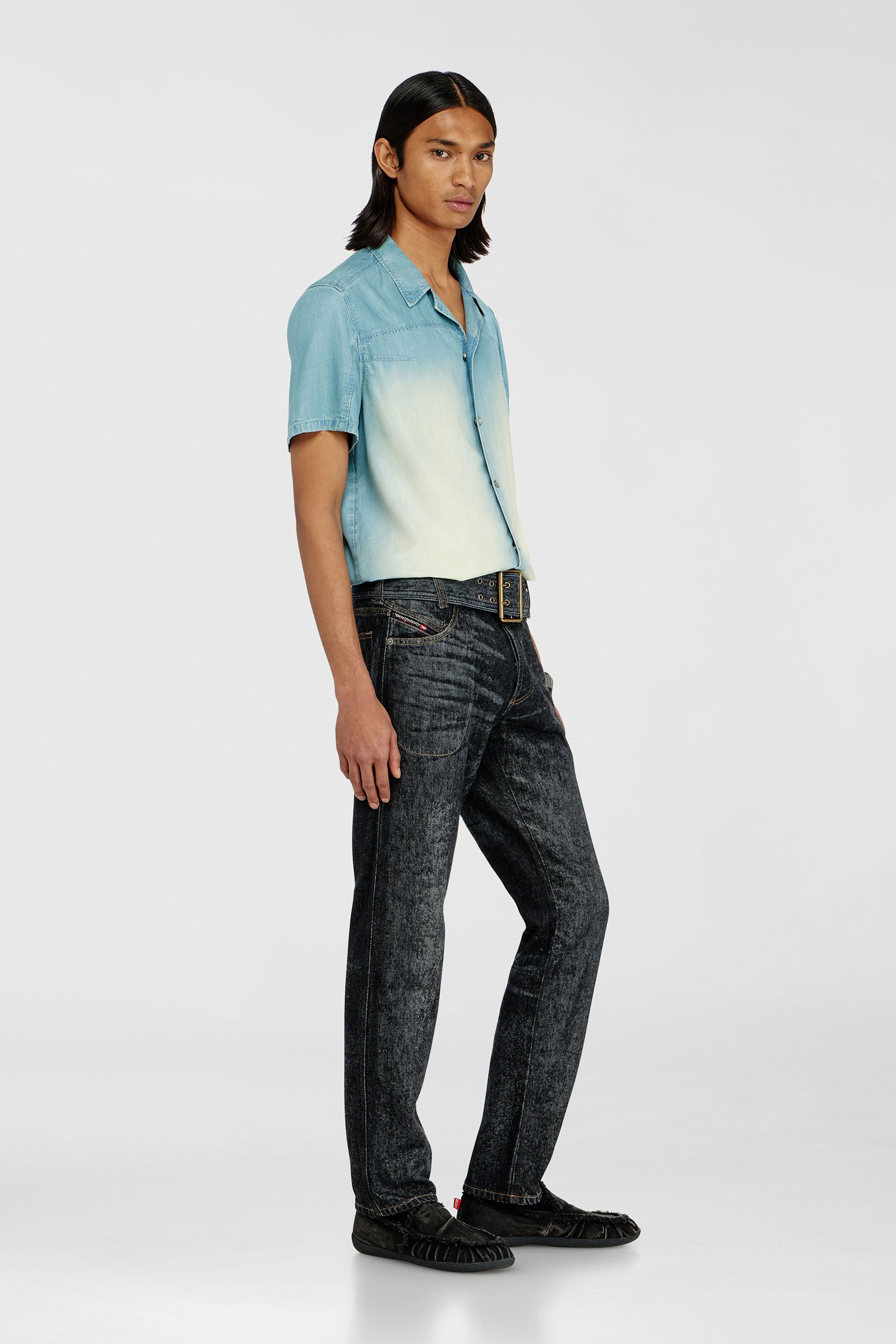 Diesel - Slim Jeans D-Villus 09Q24 Uomo, Nero/Grigio scuro - Image 2