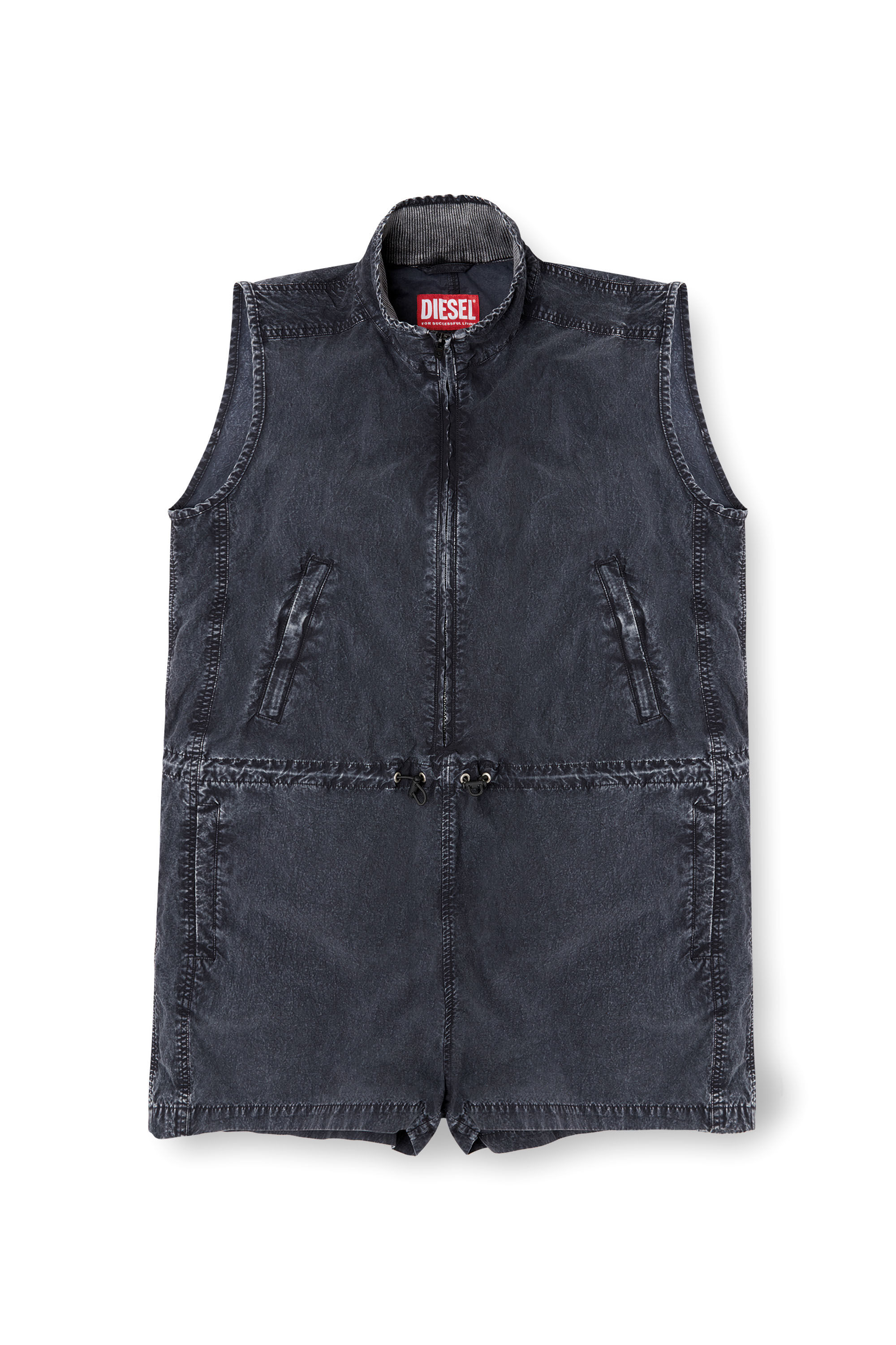 Diesel - J-ANNET, Playsuit in nylon trattato Donna in Blu - 4