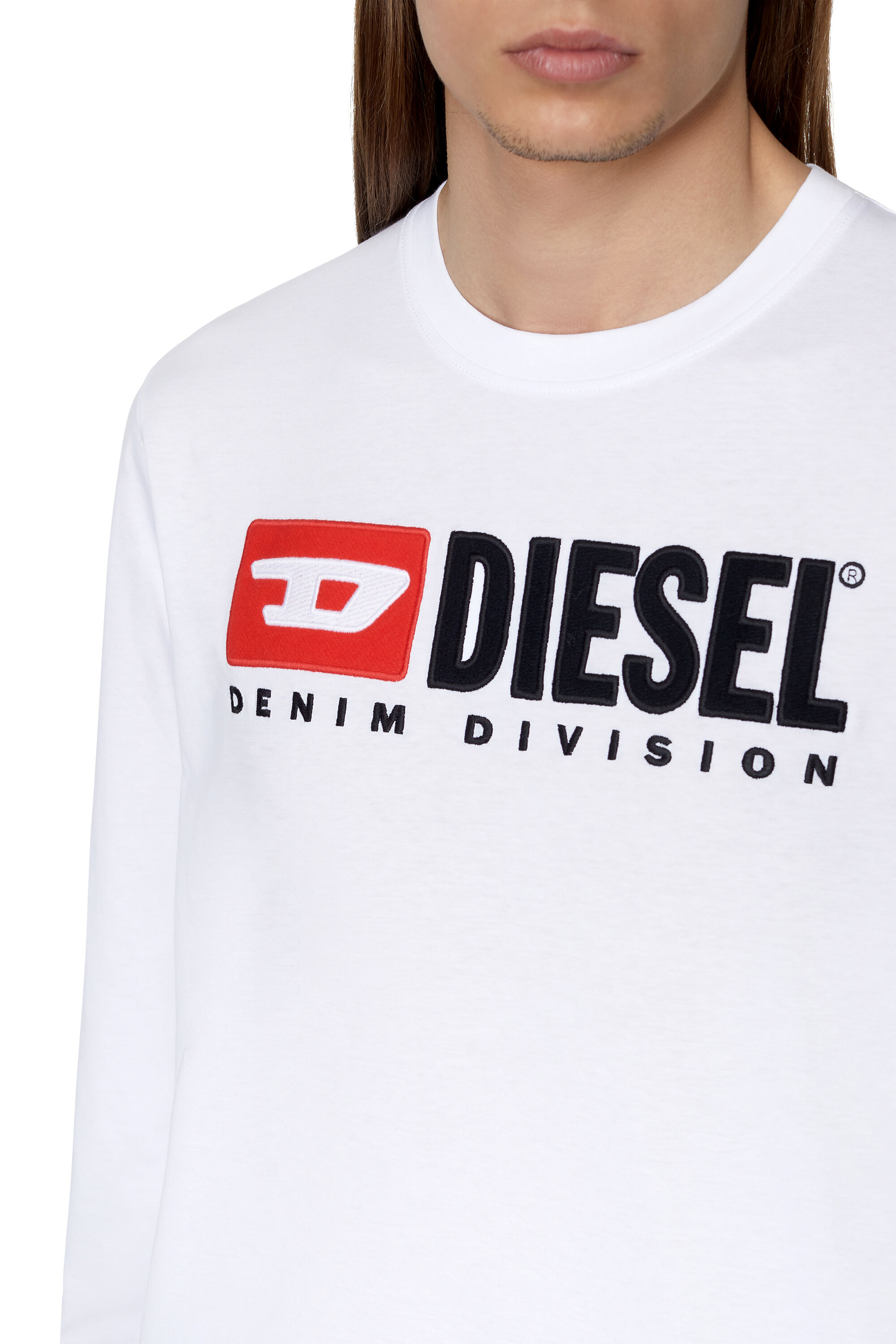 Diesel - T-JUST-LS-DIV, Bianco - Image 6