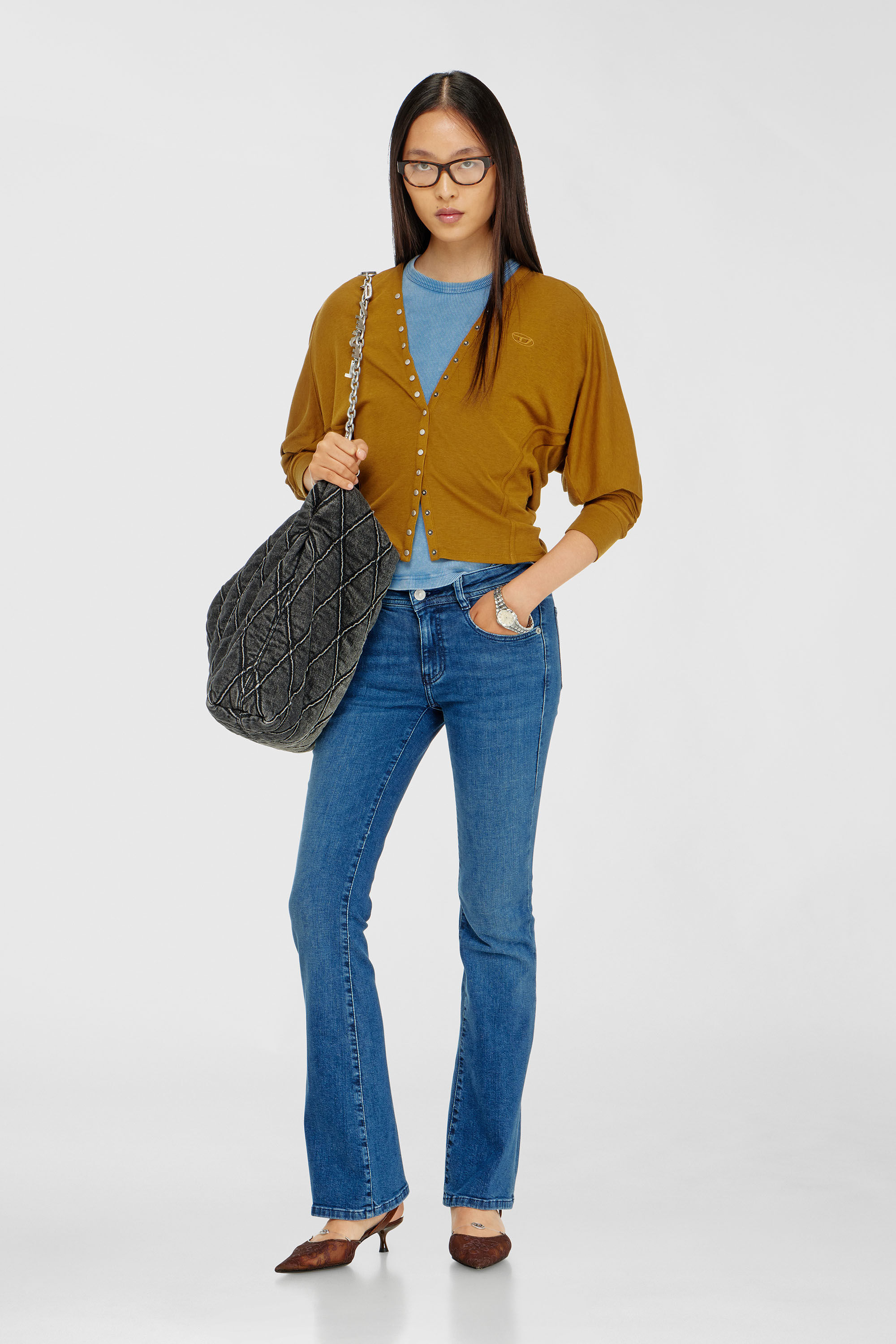 Diesel - Bootcut Jeans 1969 D-Ebbey 0ADBB Donna, Blu medio - Image 1