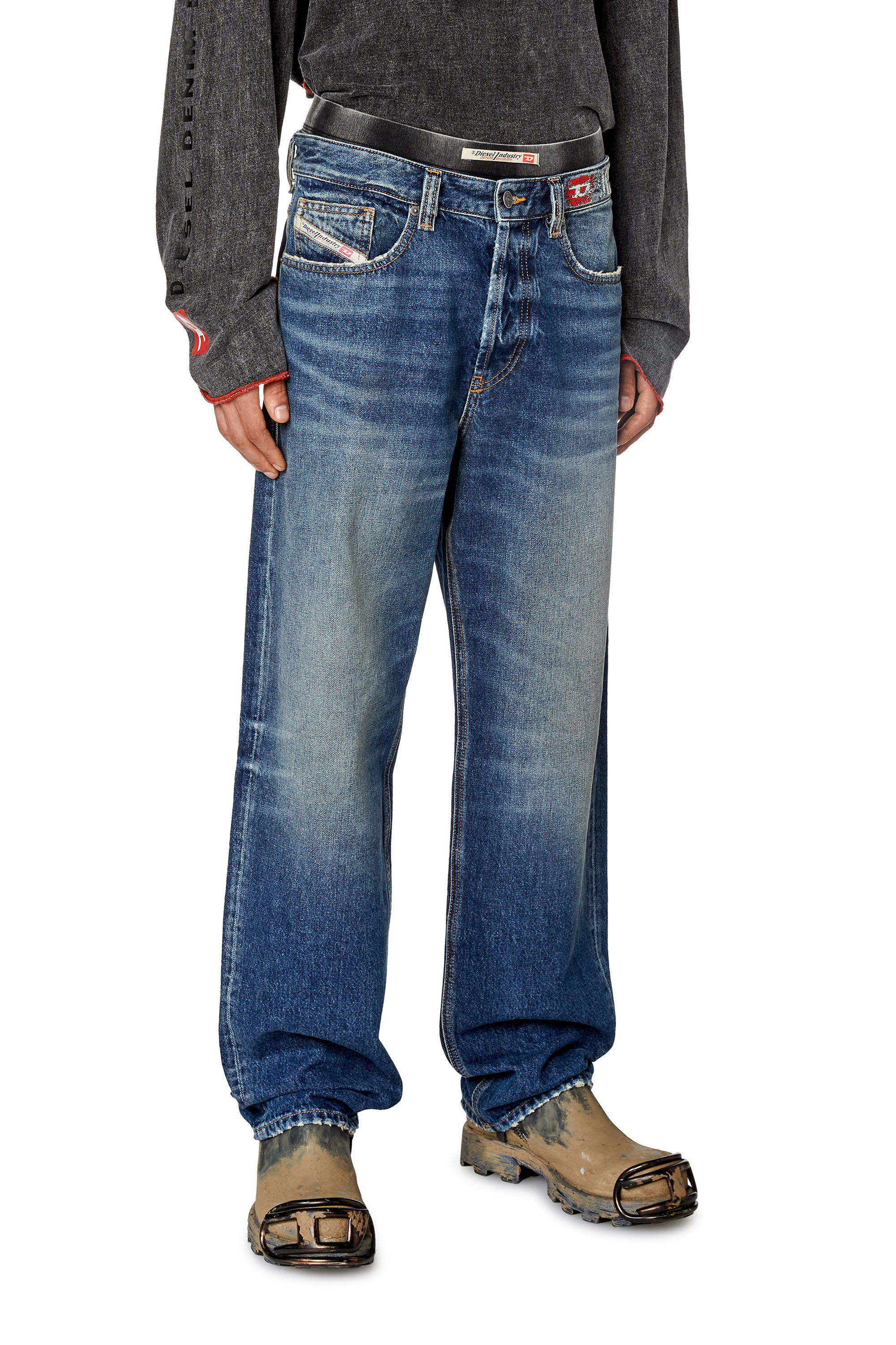 Diesel - Straight Jeans 2010 D-Macs 09H02, Blu medio - Image 3