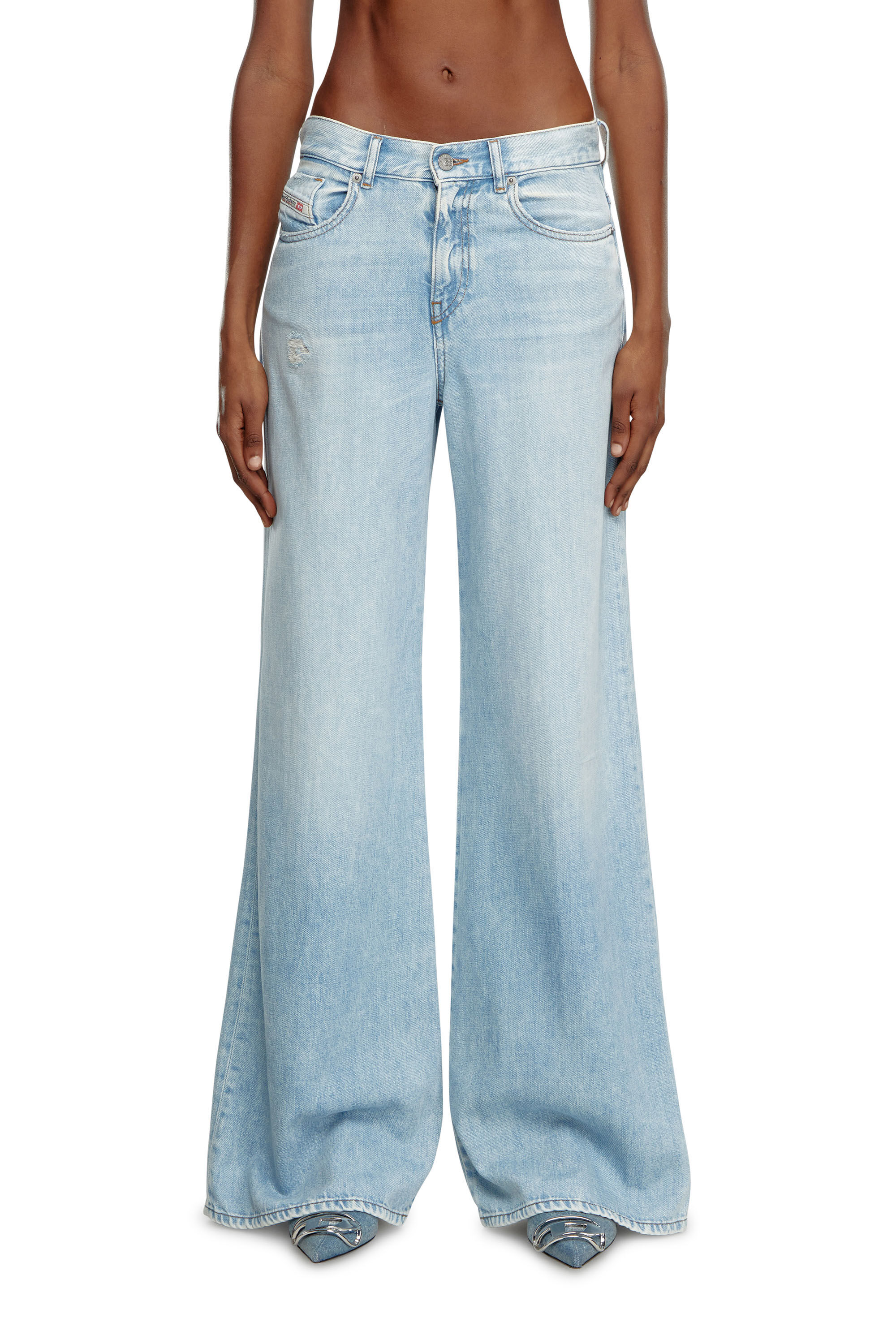 Diesel - Flare Jeans 1978 D-Akemi 068MQ Donna, Blu Chiaro - Image 3