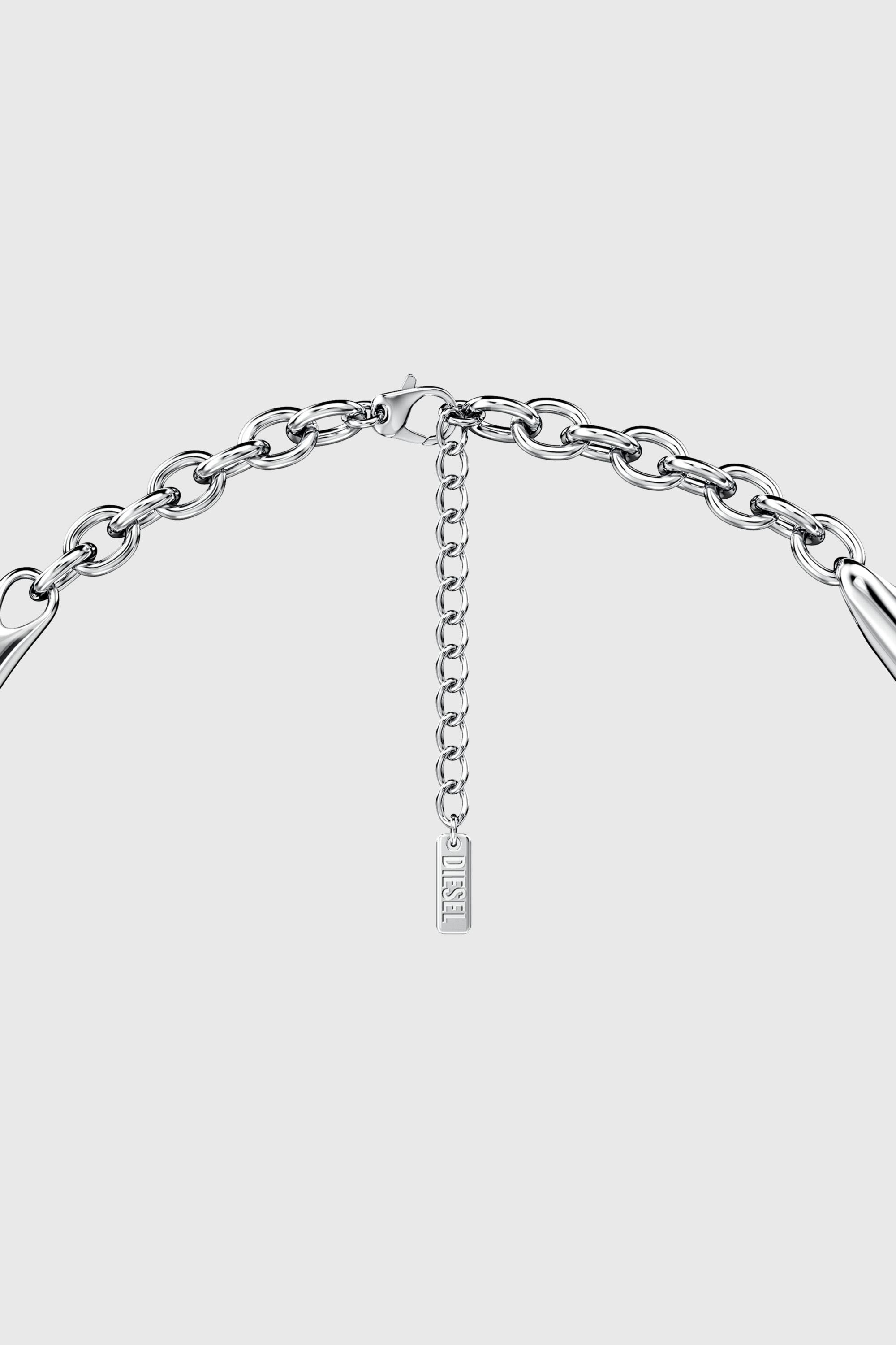 Diesel - DX1697040 JEWELLERY, Collana a catena in acciaio inox Unisex in Argento - 3