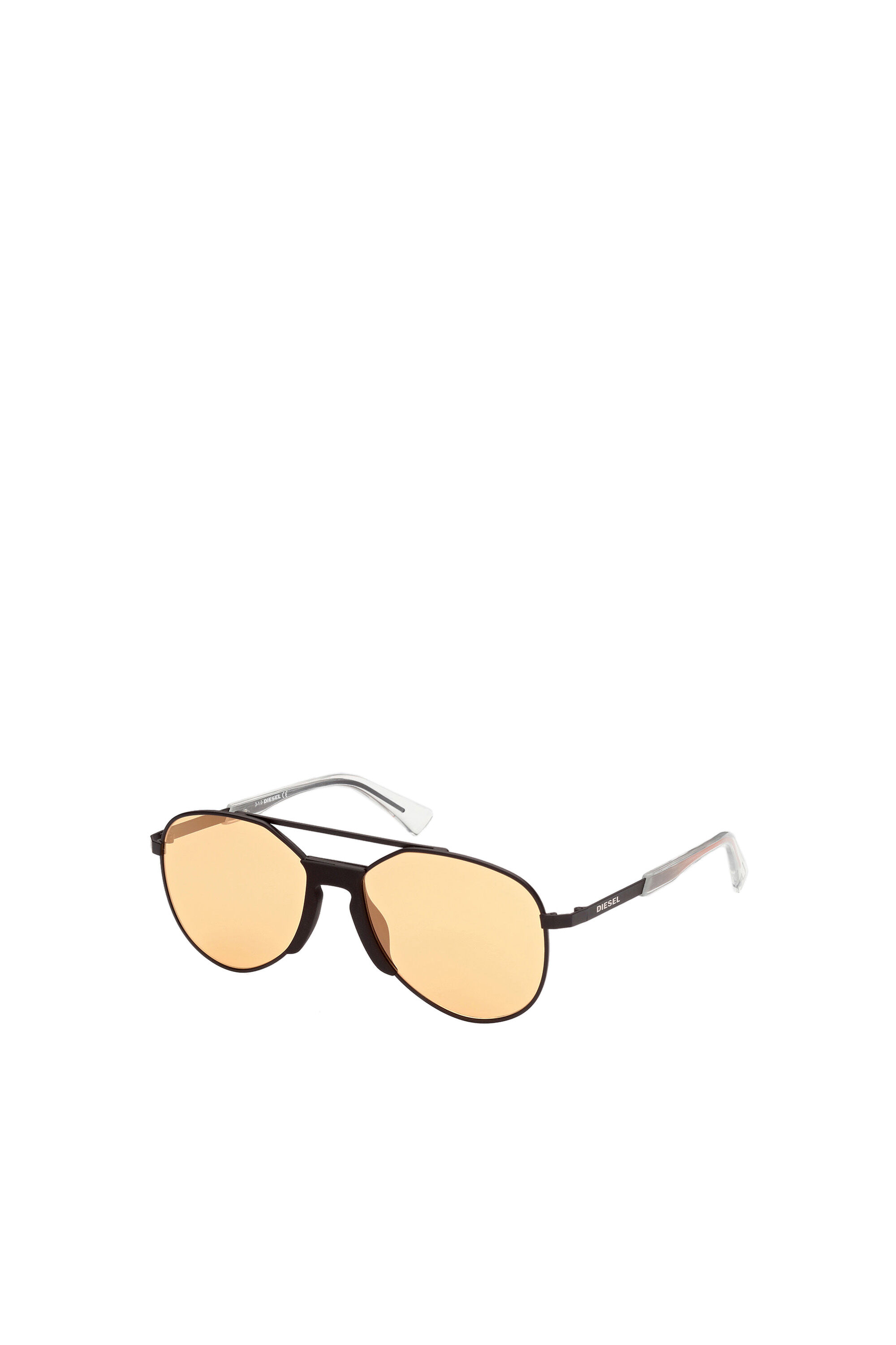 Diesel - DL0339, Occhiali da sole con forma aviator reinventata Uomo in Nero - 2