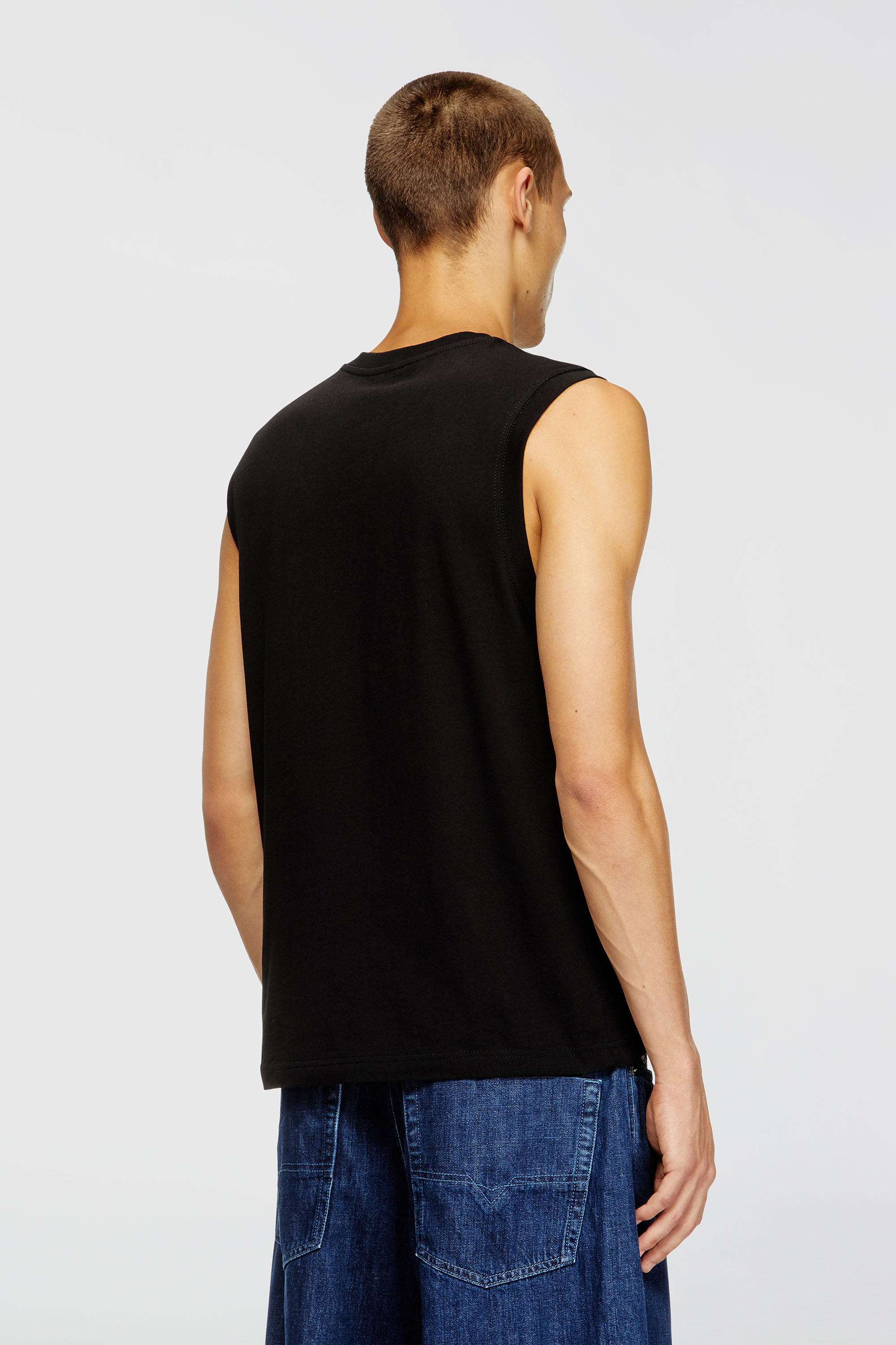Diesel - T-ISCO-DIV, Canotta con stampa logo sul petto Uomo in Nero - 4