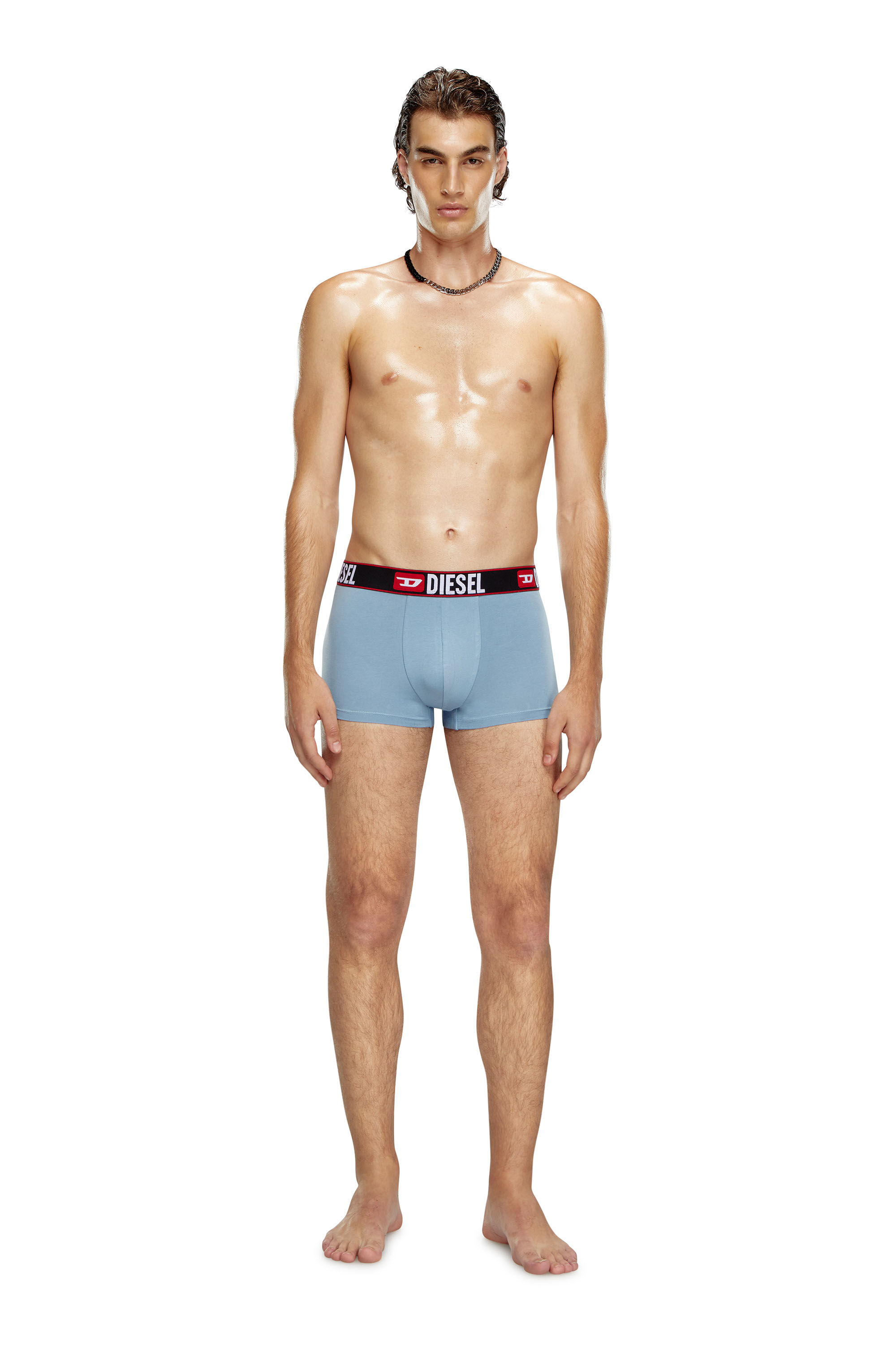 Diesel - UMBX-DAMIENTHREEPACK, Set da tre boxer con motivo cloudy Uomo in Blu - 1