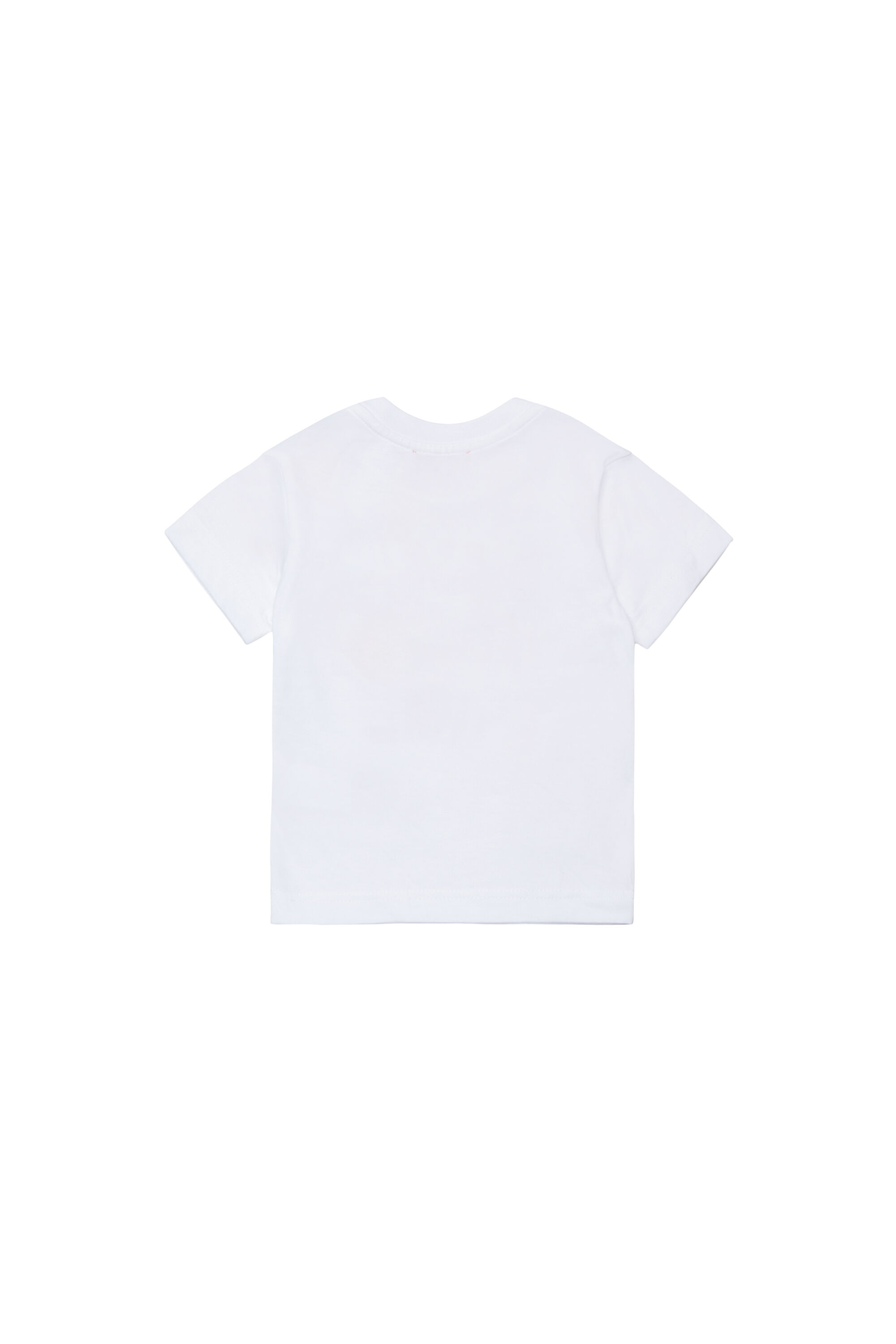 Diesel - TPIRB, T-shirt con stampa di fiamme Uomo in Bianco - 2