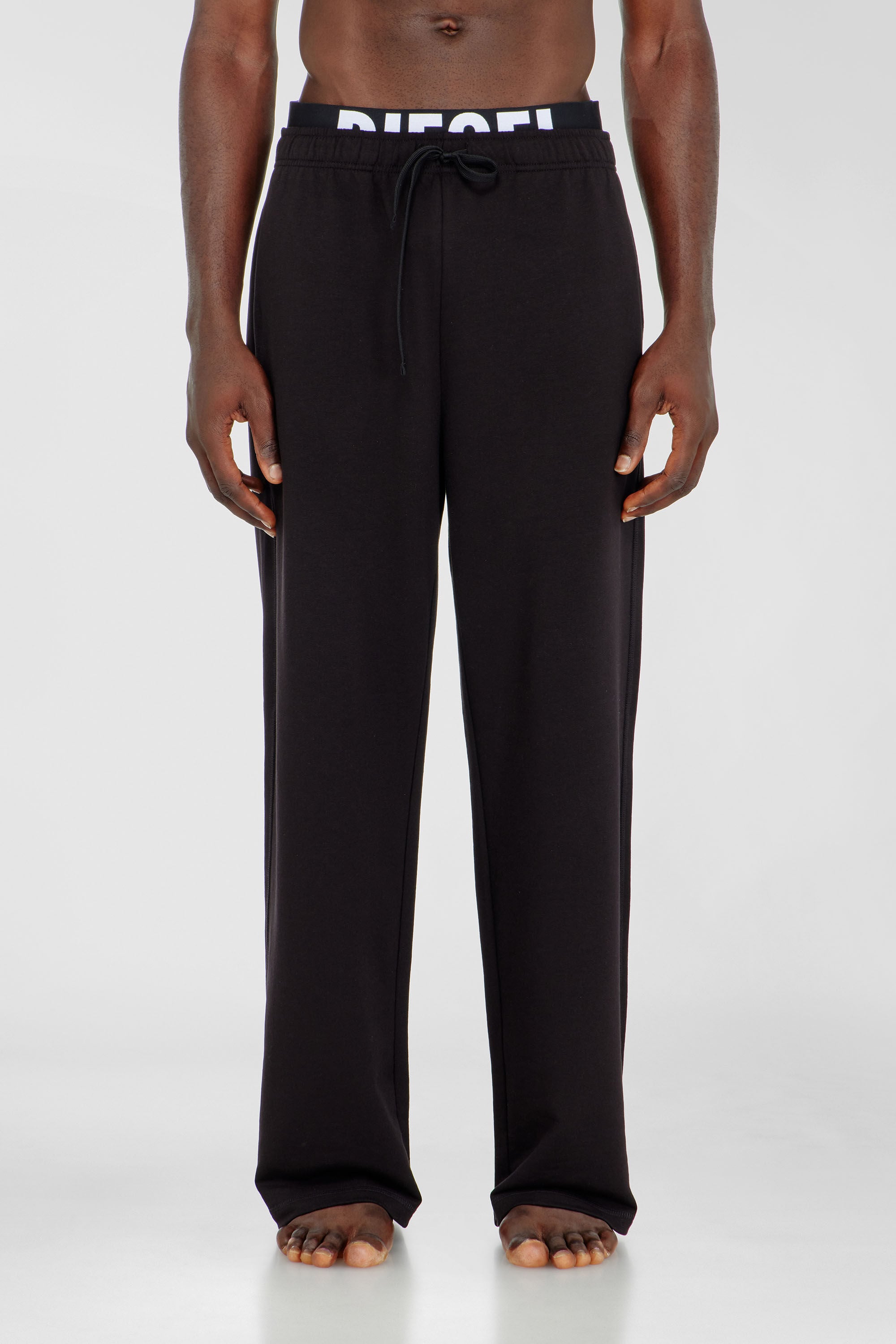 Diesel - BRADLEY-D-POP, Pantaloni in cotone con logo Uomo in Nero - 1
