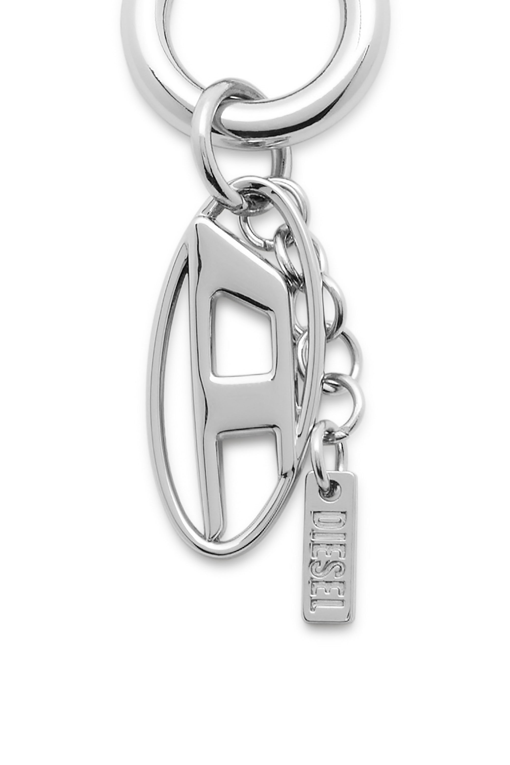 Charm in metallo con charm Oval D Donna | Argento | Diesel