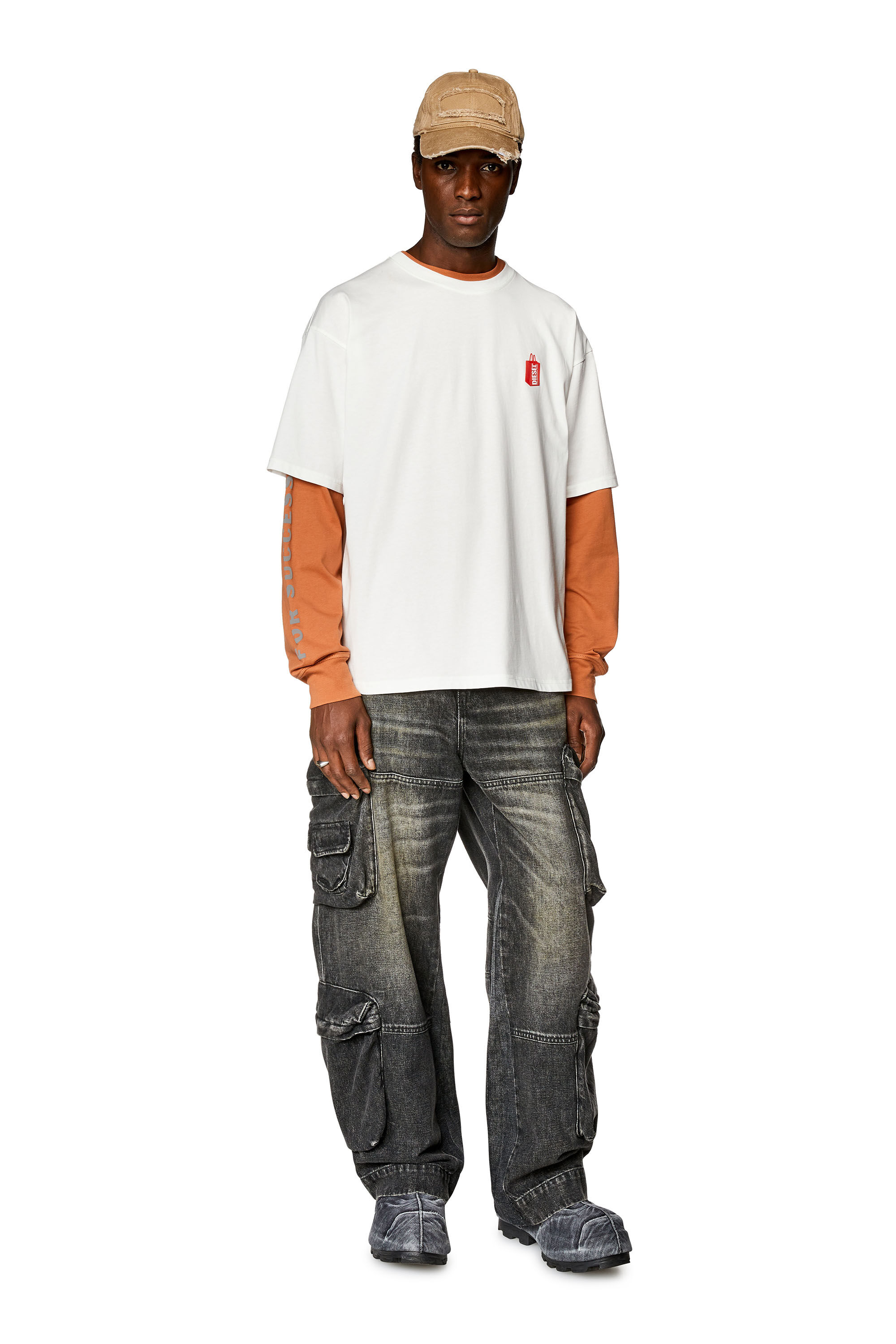 Diesel - T-BOXT-N2, Uomo T-shirt con stampa sneaker Prototype in Bianco - Image 1
