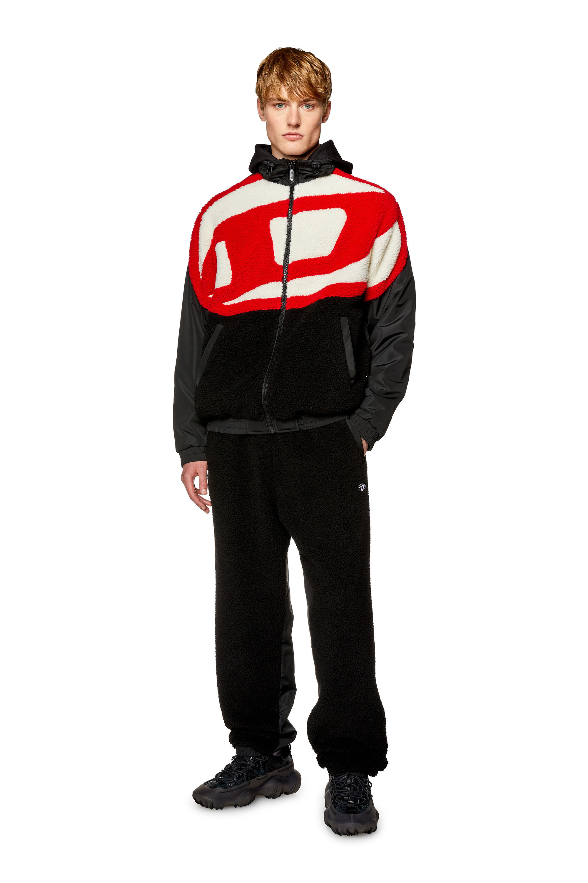 Giacca sportiva in nylon e teddy Uomo S OVADY Diesel