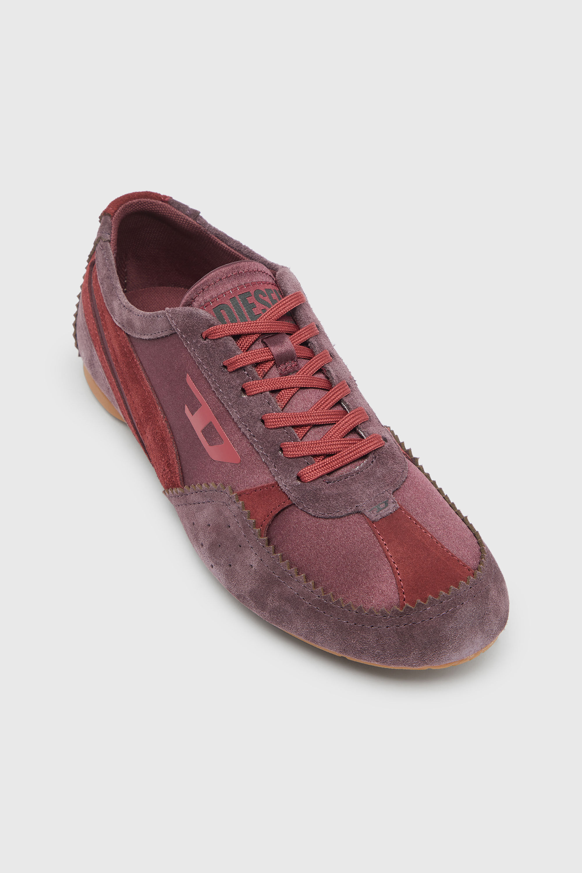 Diesel - D-MILE LOW II W, D-Mile - Sneaker flat con inserti in suede Donna in Rosso - 6