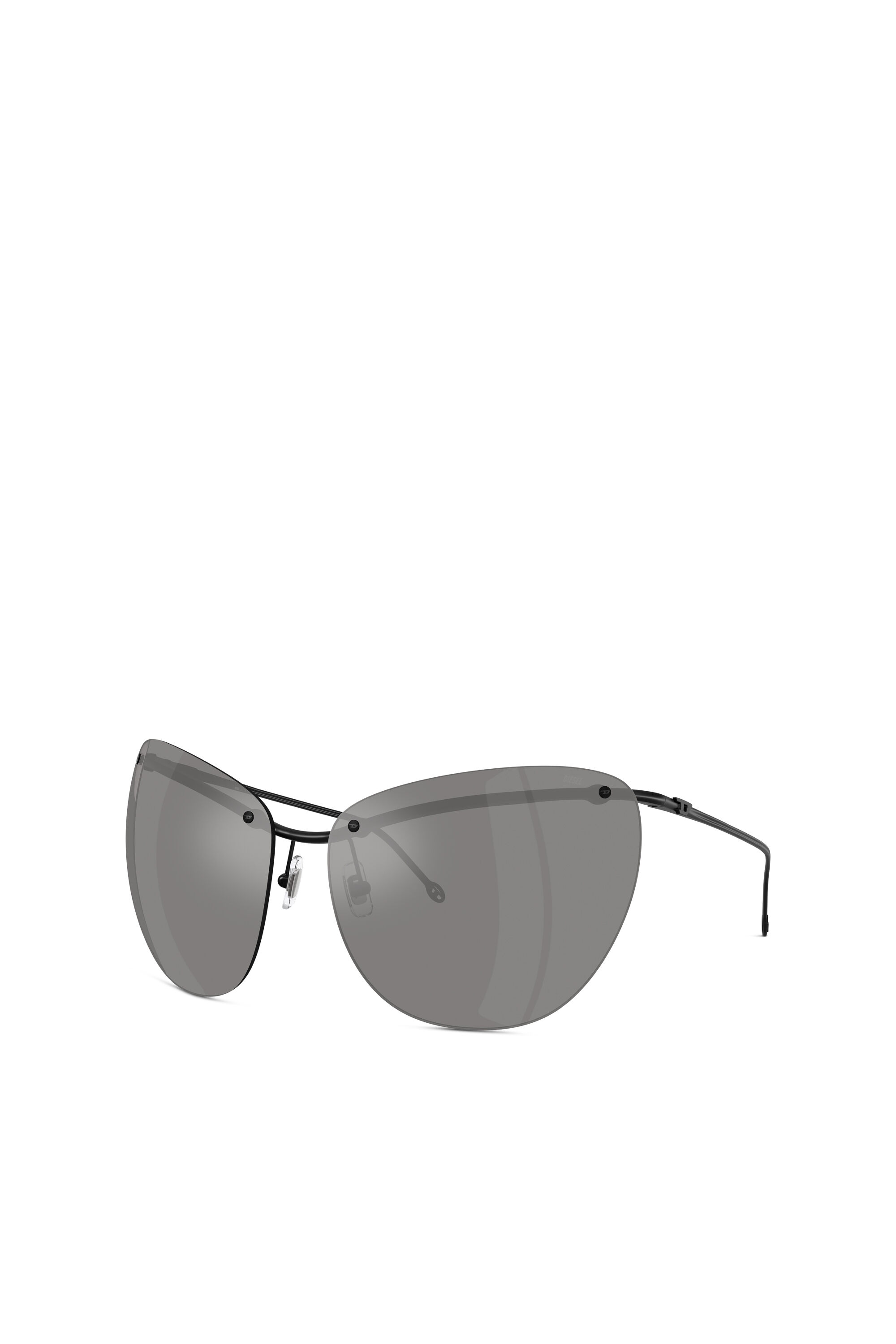 Diesel - 0DL1007, Occhiali da sole avvolgenti Unisex in Grigio - 4