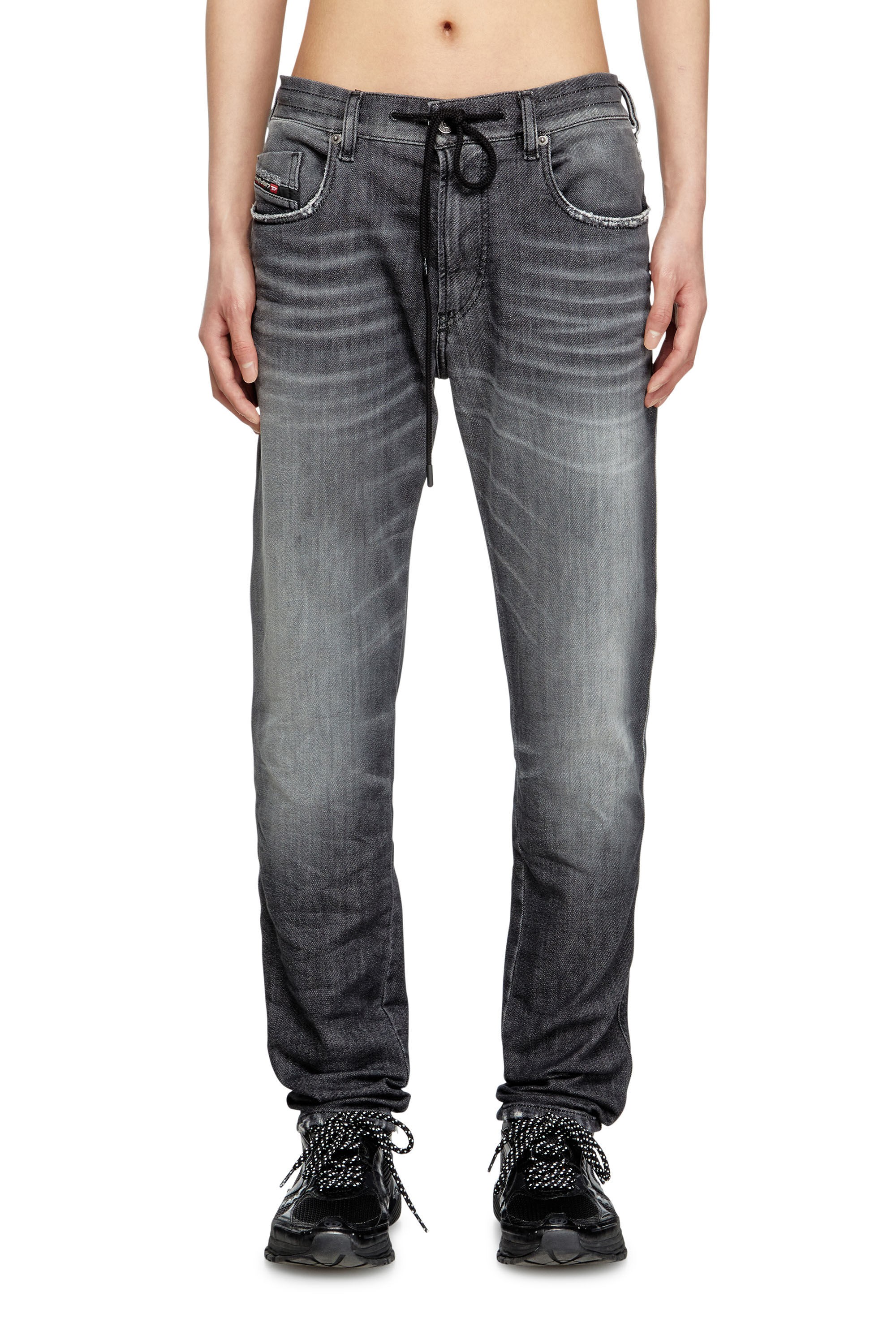 Diesel - Slim 2062 D-Strukt Joggjeans® 09M67 Uomo, Nero/Grigio scuro - Image 3