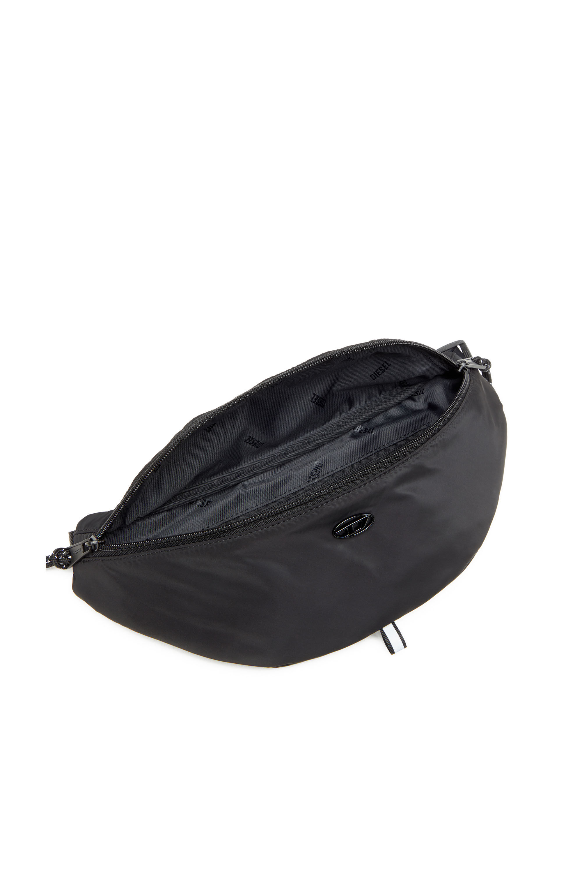 Diesel - D-PACK BELTBAG X, D-Pack-Belt bag in tessuto effetto raso Uomo in Nero - 2