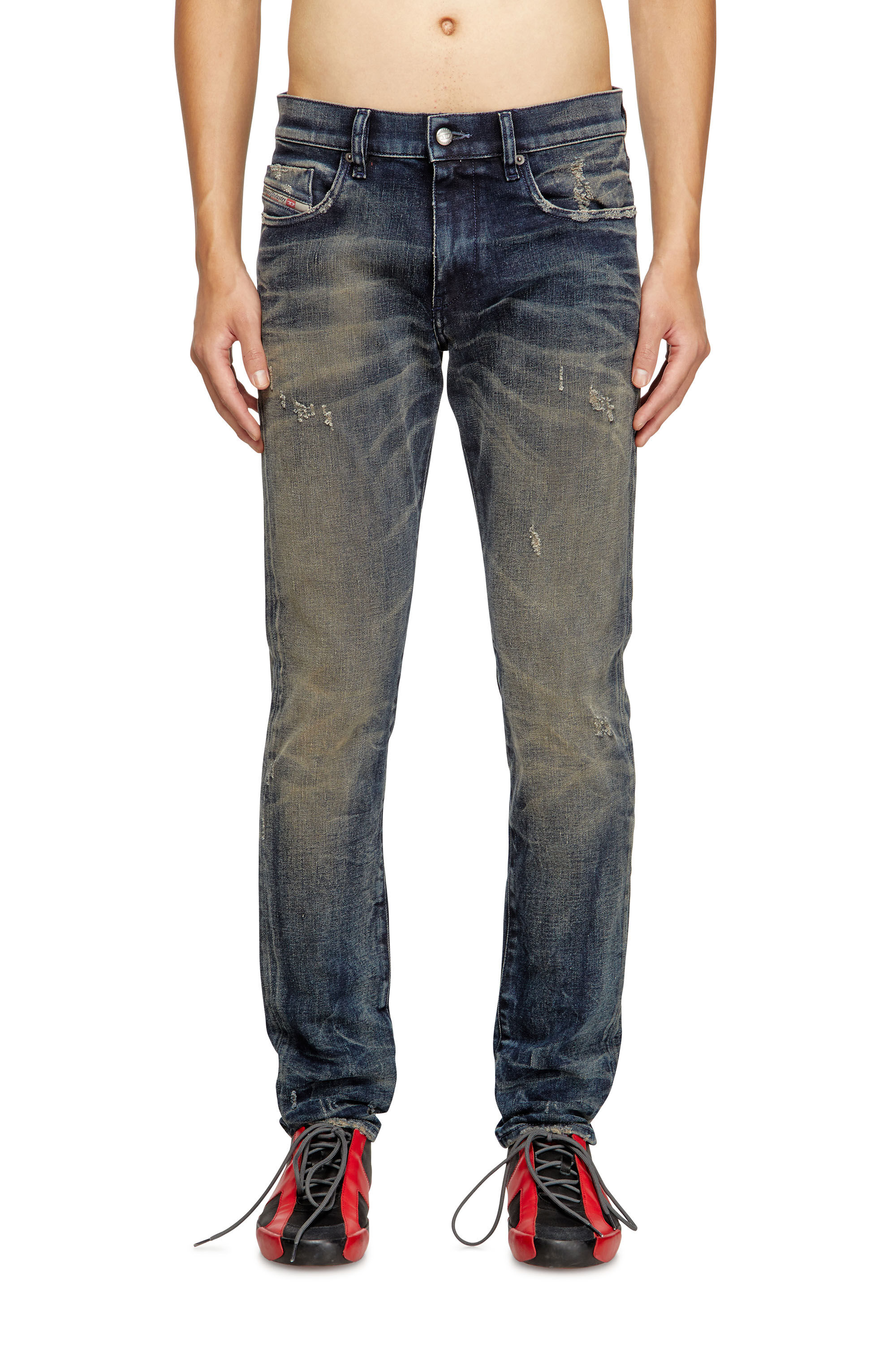 Diesel - Slim Jeans 2019 D-Strukt 09M46 Uomo, Blu Scuro - Image 3