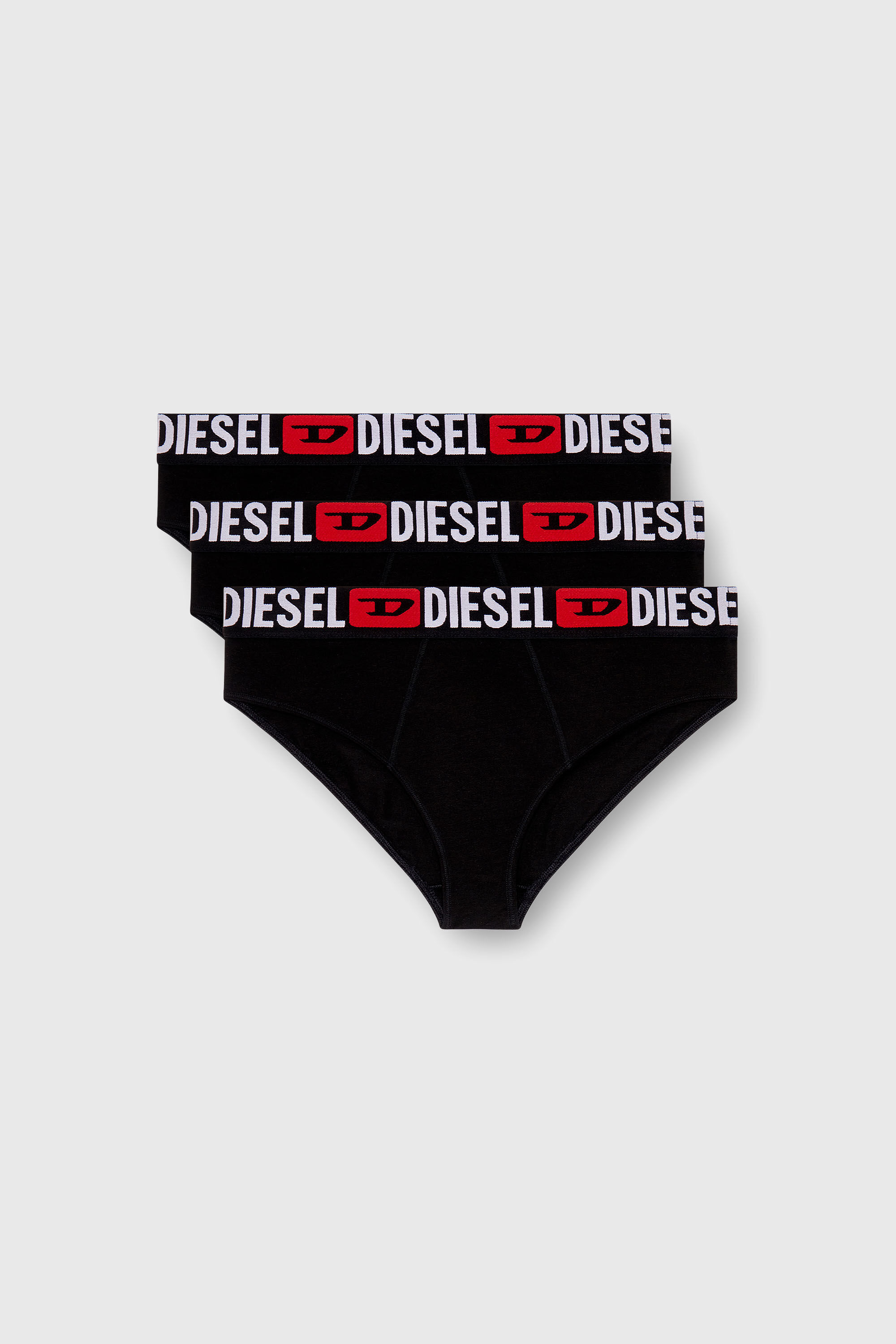 Diesel - UFPN-BLANCA-R-THREEPACK, Set da tre slip a coste a vita alta Donna in Nero - 2
