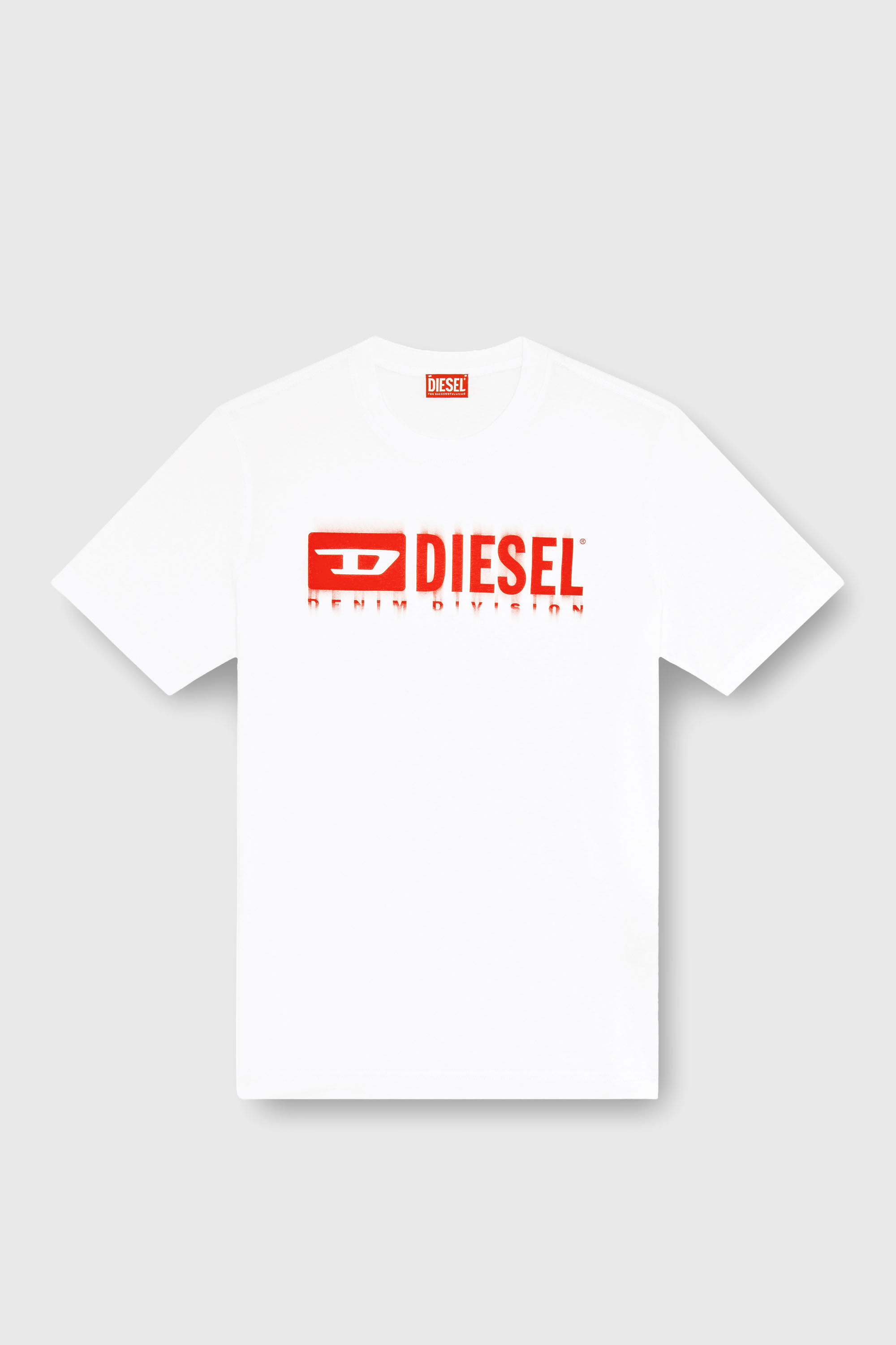 Diesel - T-ADJUST-Q7, T-shirt con logo Diesel sfumato Uomo in Bianco - 2