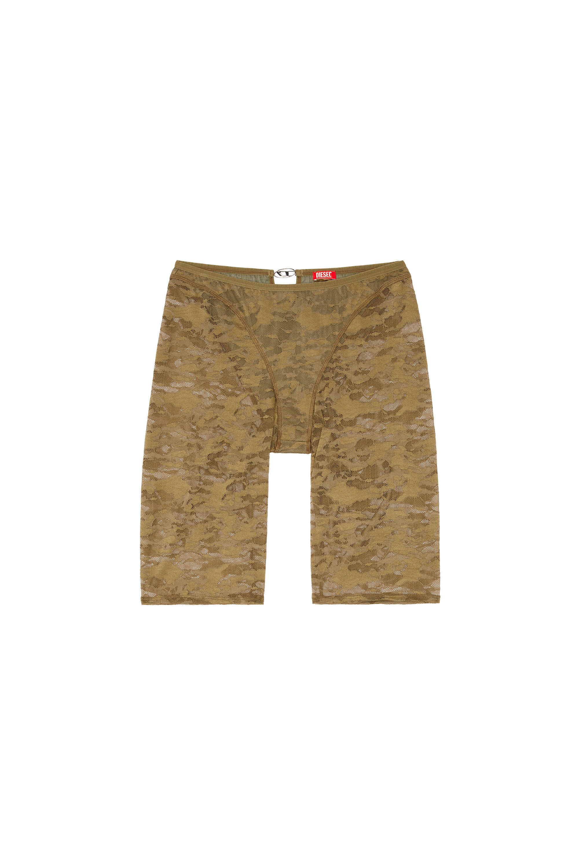 Diesel - UFLB-D-OVAL-LACE-SHORT, Verde Militare - Image 1