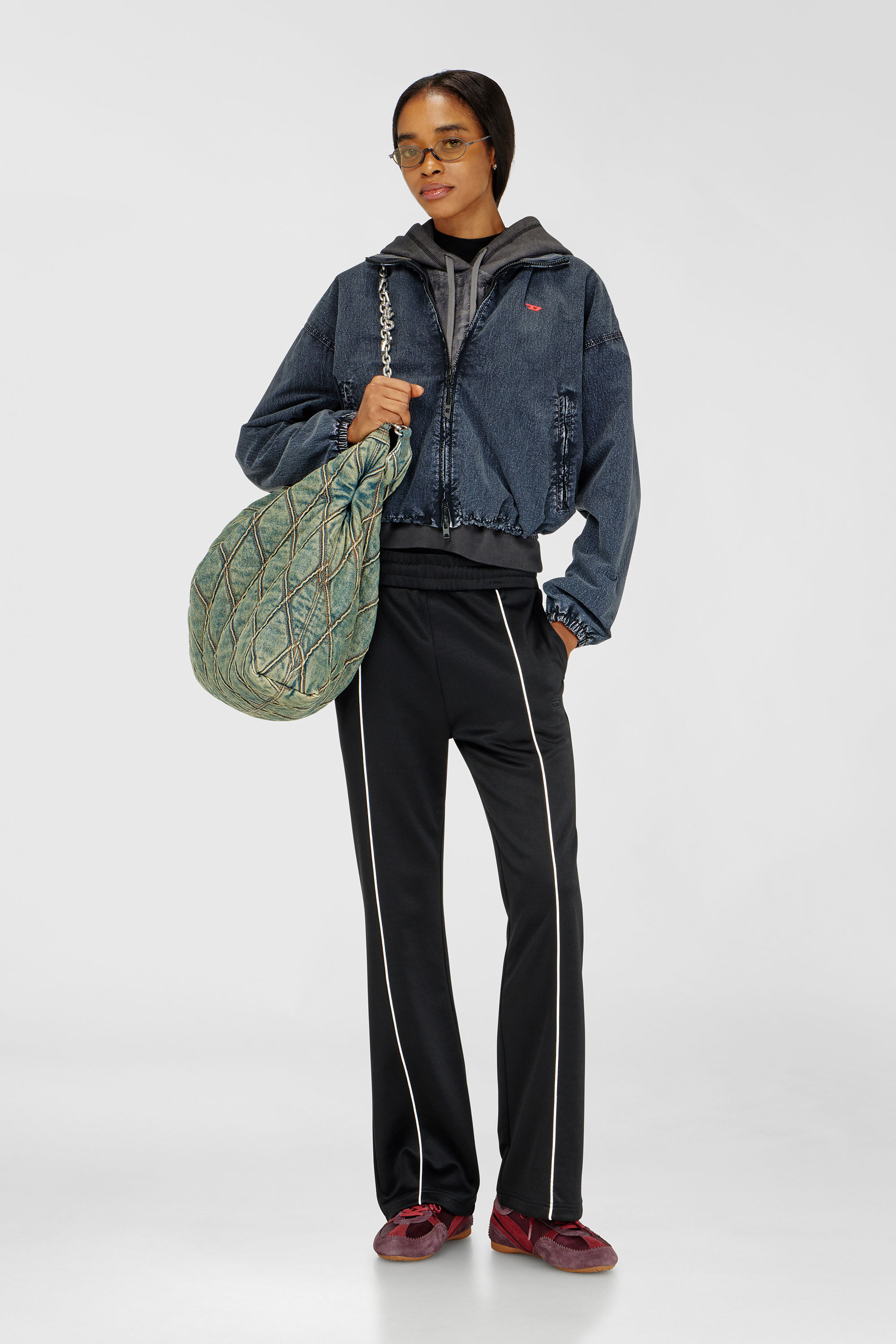 Diesel - P-LOCKINGIN-OD, Pantaloni sportivi con profili a contrasto Donna in Multicolor - 1