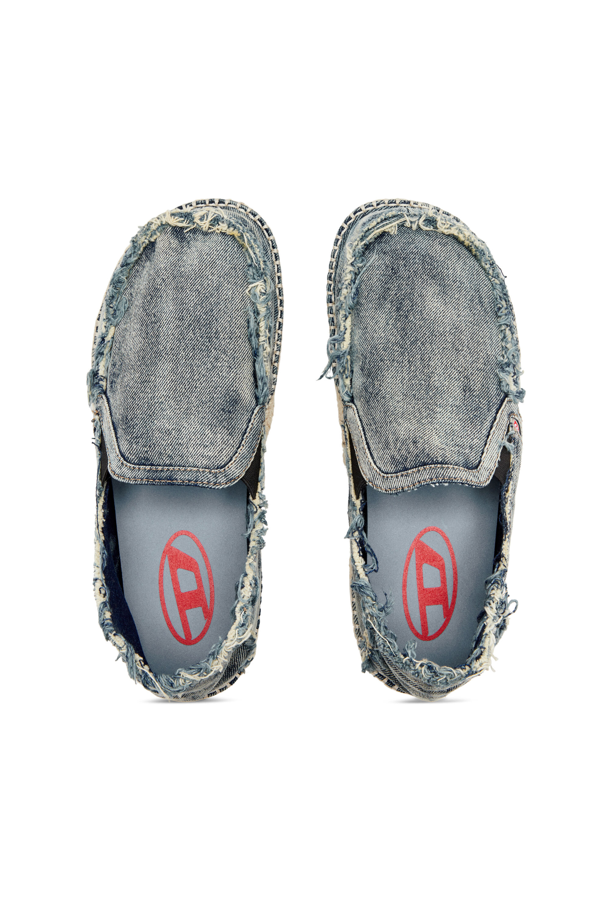 Diesel - D-LUKAS ESP, D-Lukas-Mocassini espadrilles in denim distressed Uomo in Blu - 5