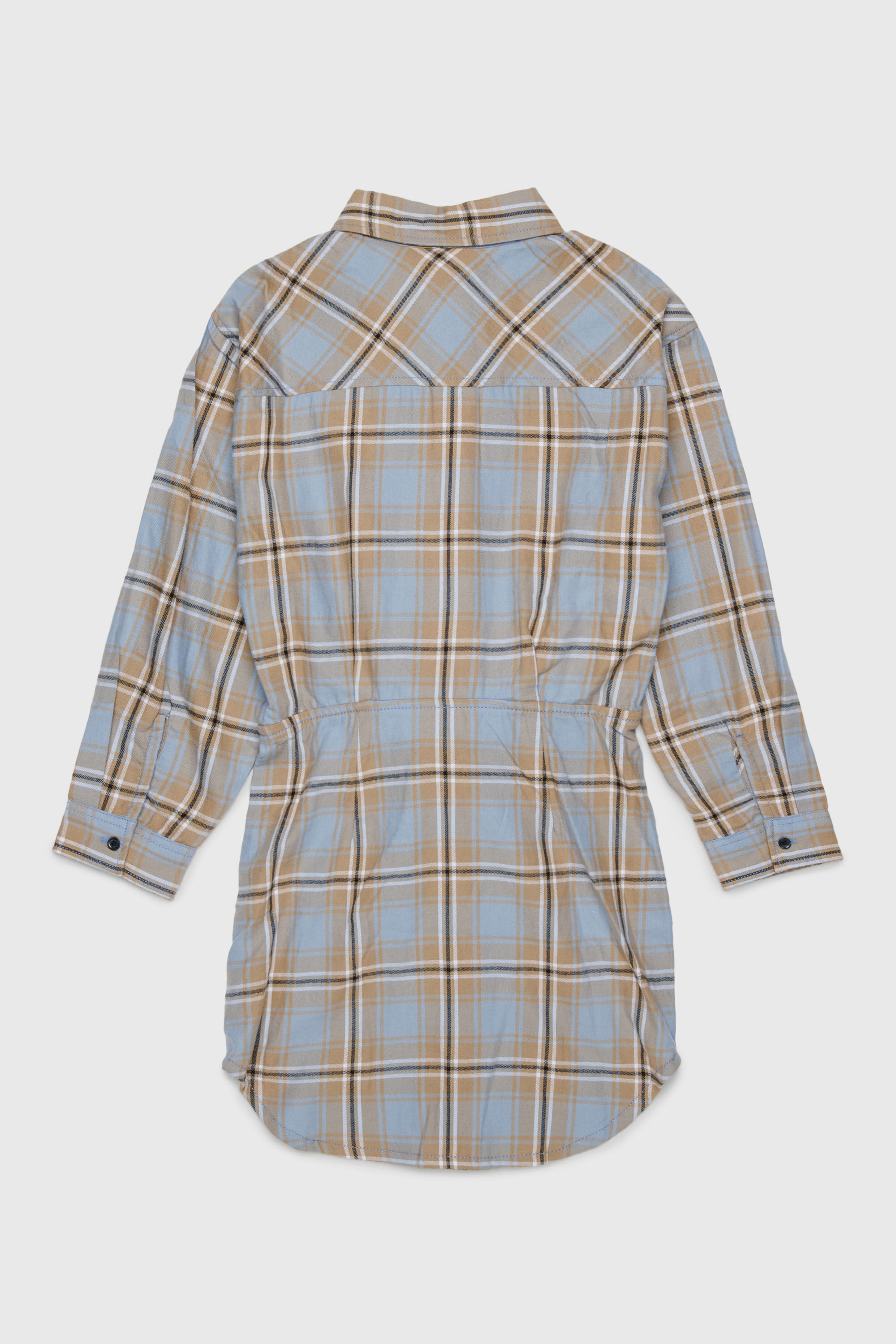 Diesel - DESUSANIS, Abito camicia in cotone a quadri con cintura annodata in vita Donna in Multicolor - 2