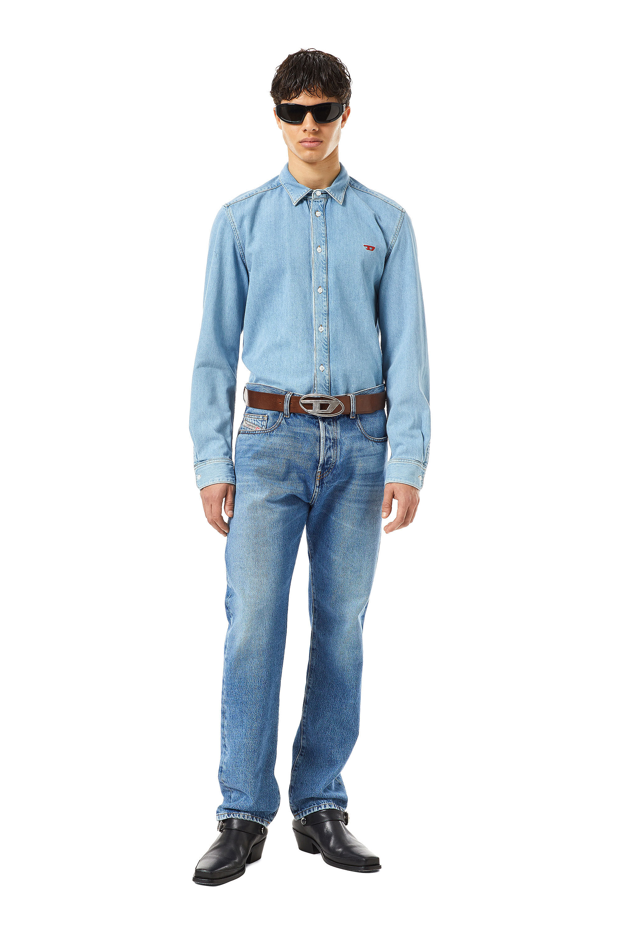 2020 D VIKER Uomo Jeans Straight Blu medio Diesel