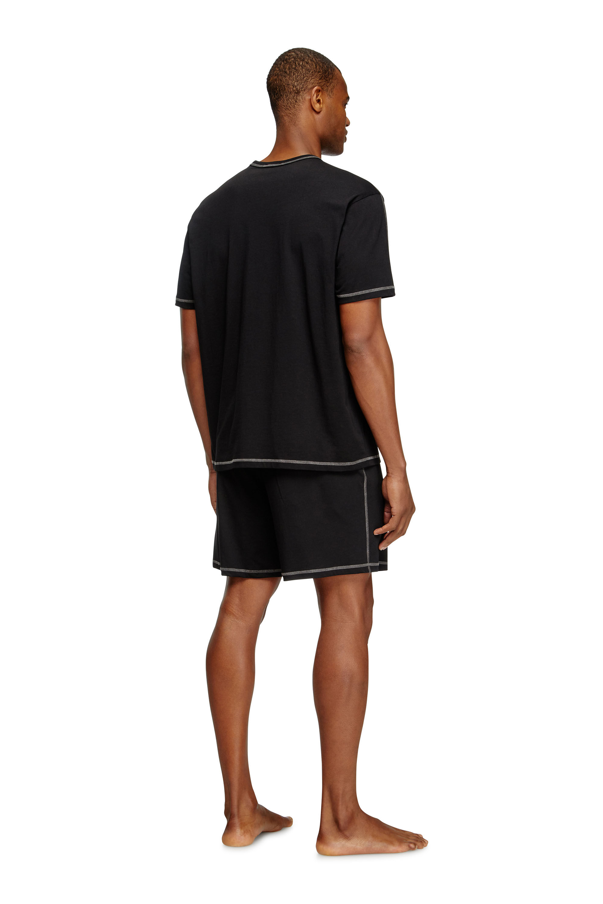 Diesel - SET-ADAM-D-CORE, Pigiama corto in jersey di cotone Uomo in Nero - 3