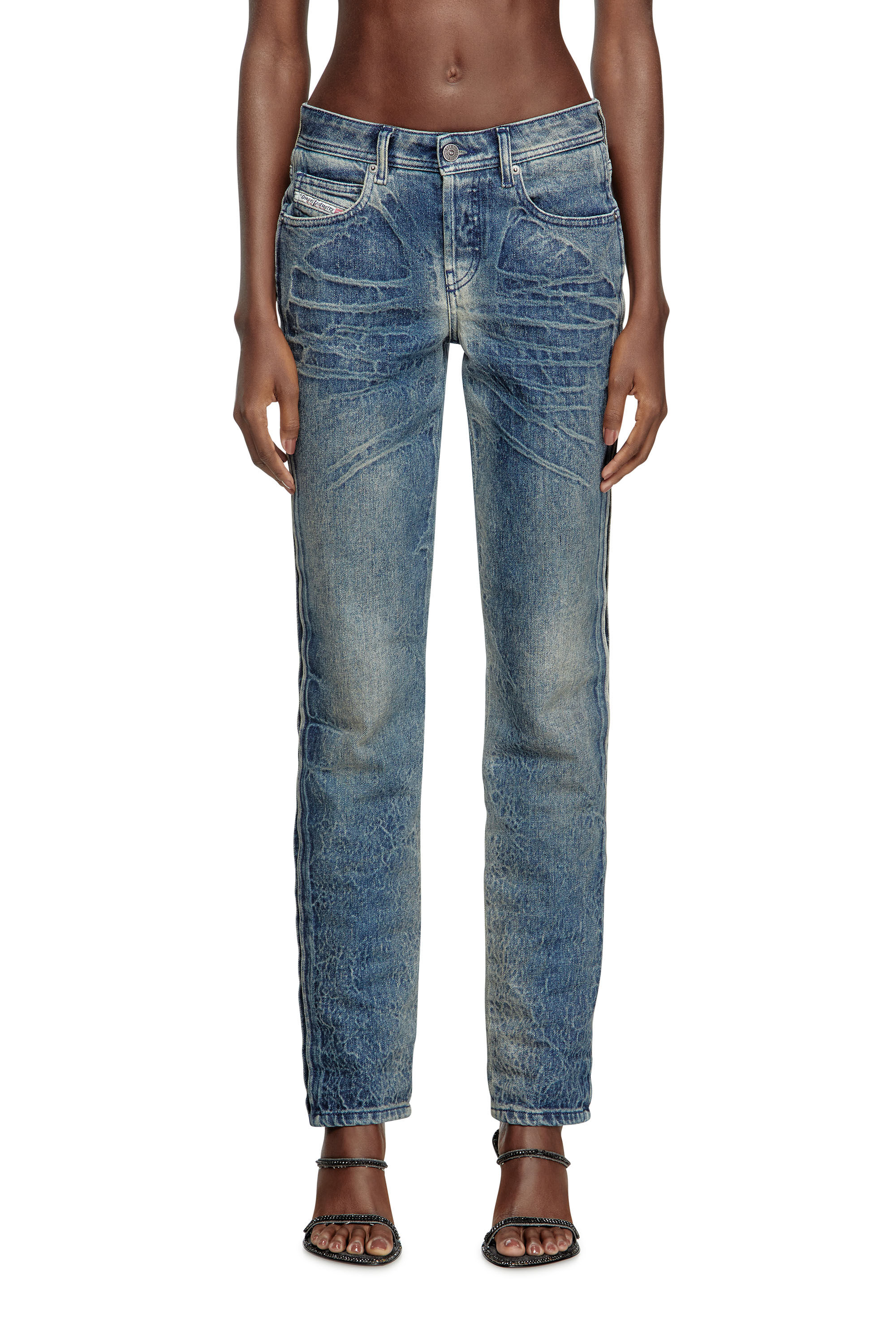 Diesel - Regular Jeans D-Noli 007BG Donna, Blu Scuro - Image 3
