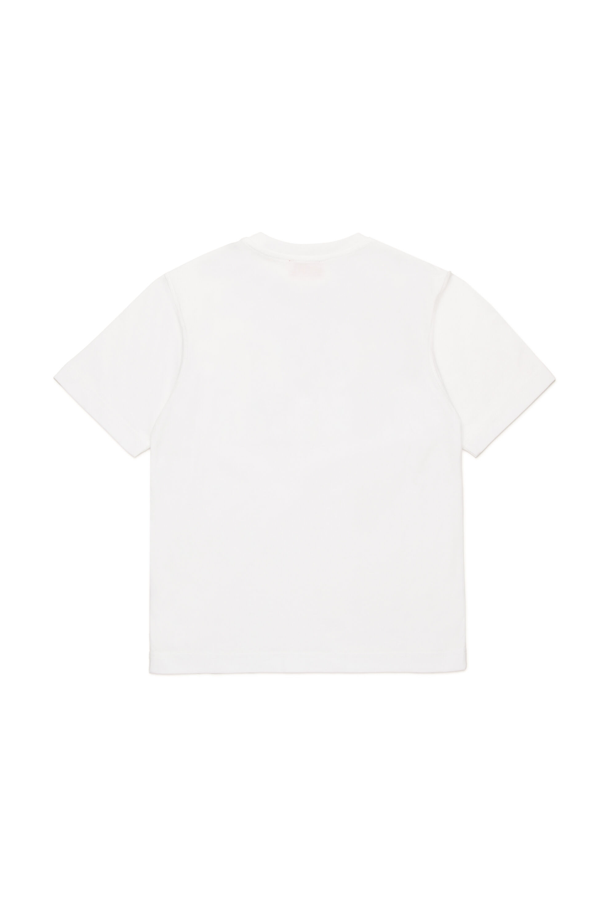 Diesel - TBOXT OVER, T-shirt con loghi a effetto sovrapposto Uomo in Bianco - 2