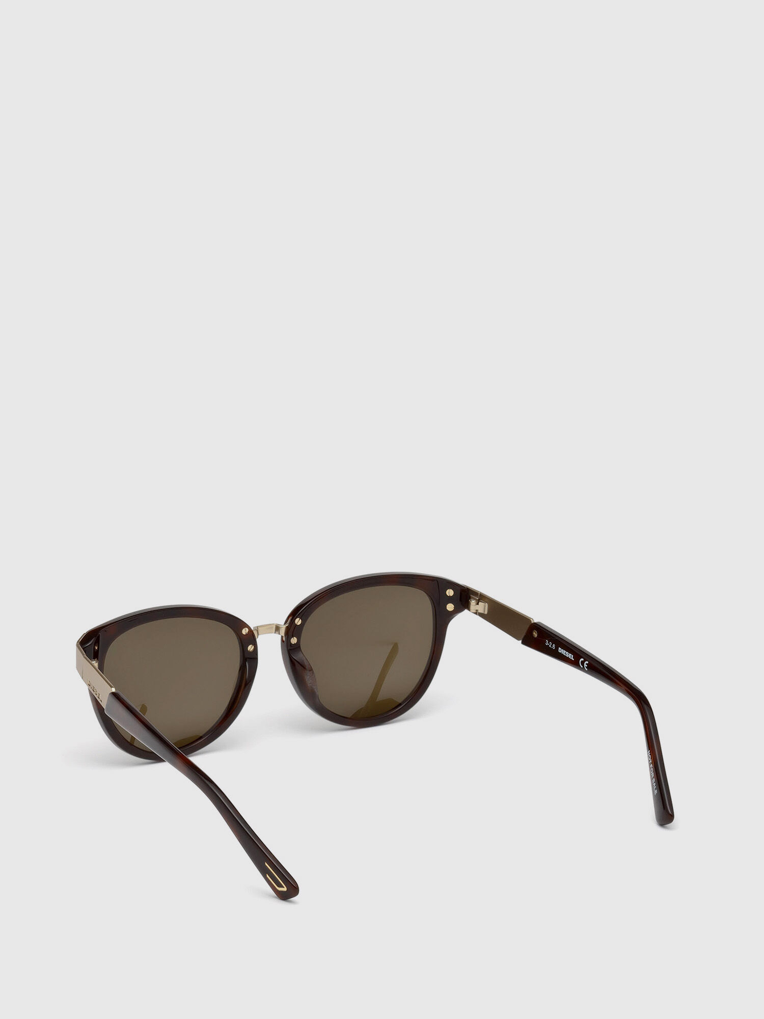 Diesel - DL0234, Occhiali iconici con inserti in metallo Donna in Marrone - 2