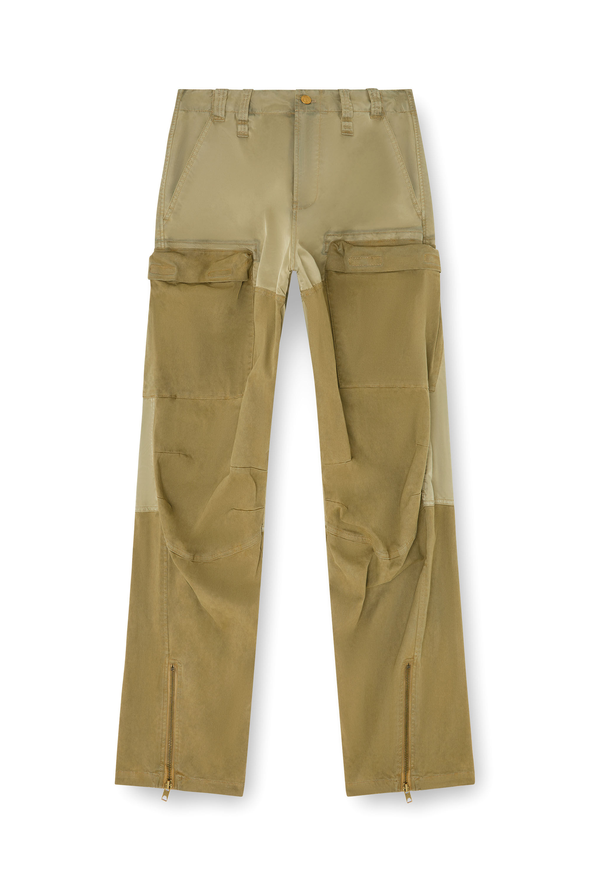 Diesel - P-ARKER, Pantaloni cargo in cotone e nylon Donna in Verde - 2