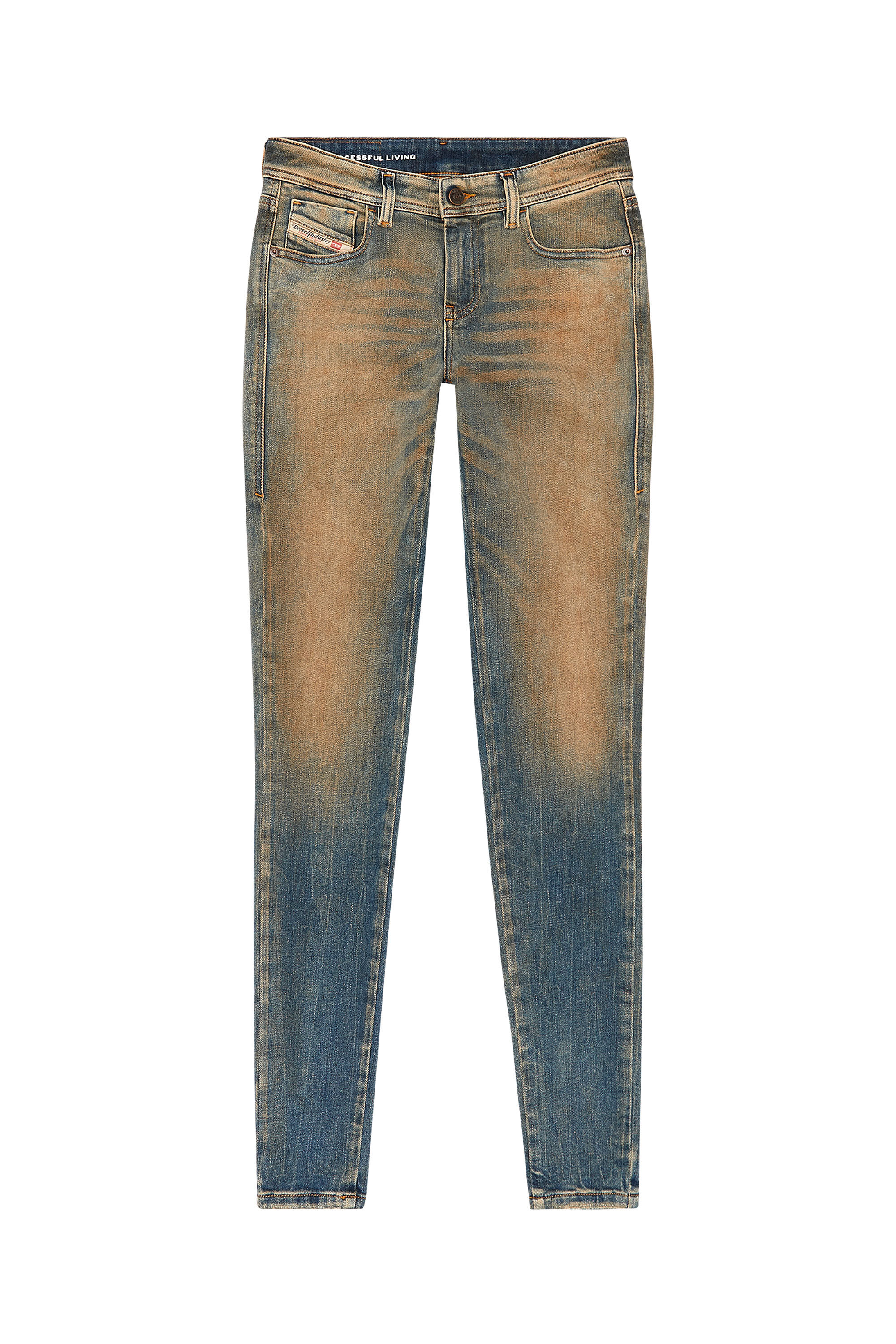 Diesel - Super skinny Jeans 2017 Slandy 09H83, Blu medio - Image 2