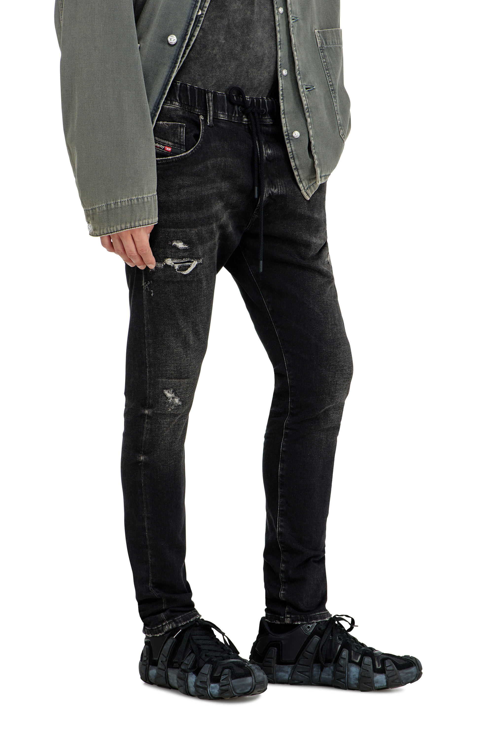 Diesel - Regular 2030 D-Krooley Joggjeans&reg; 09Q22 Uomo, Nero/Grigio scuro - Image 5
