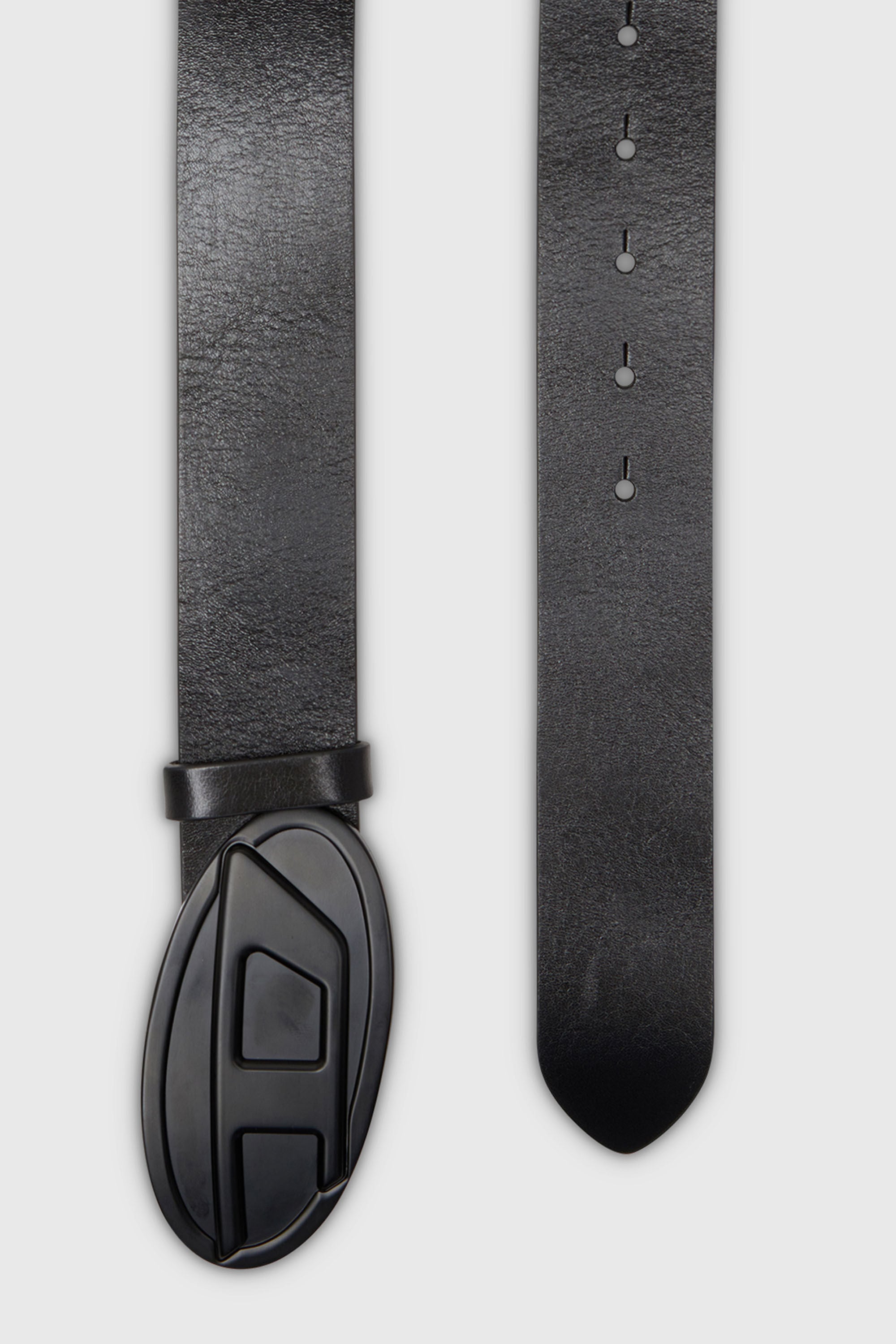 Diesel - B-1DR 2.0, Cintura 4 cm in pelle con placca Oval D Donna in Nero - 2