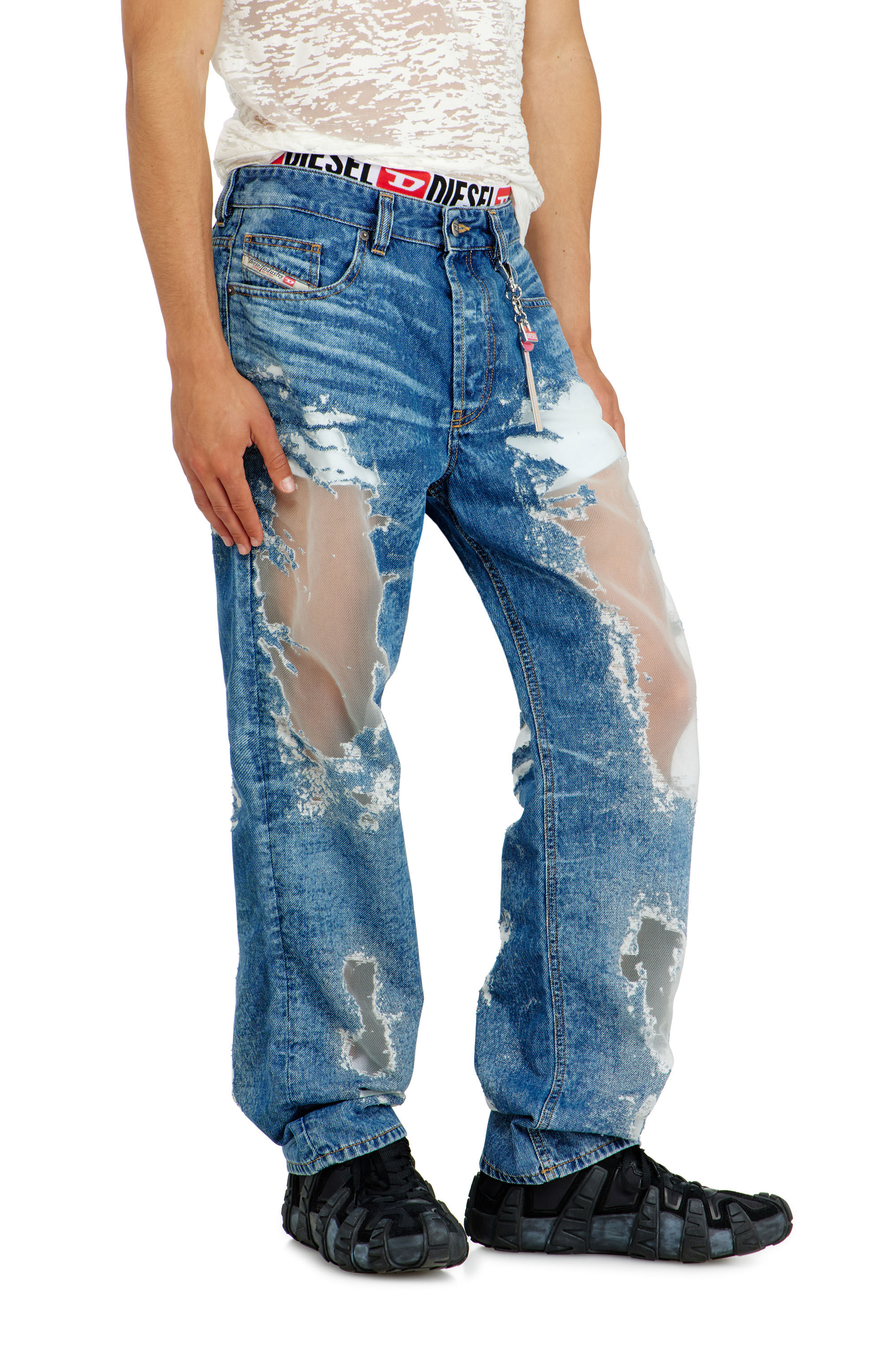 Diesel - Regular Jeans 2024 D-Macs 068ZH Uomo, Blu medio - Image 5