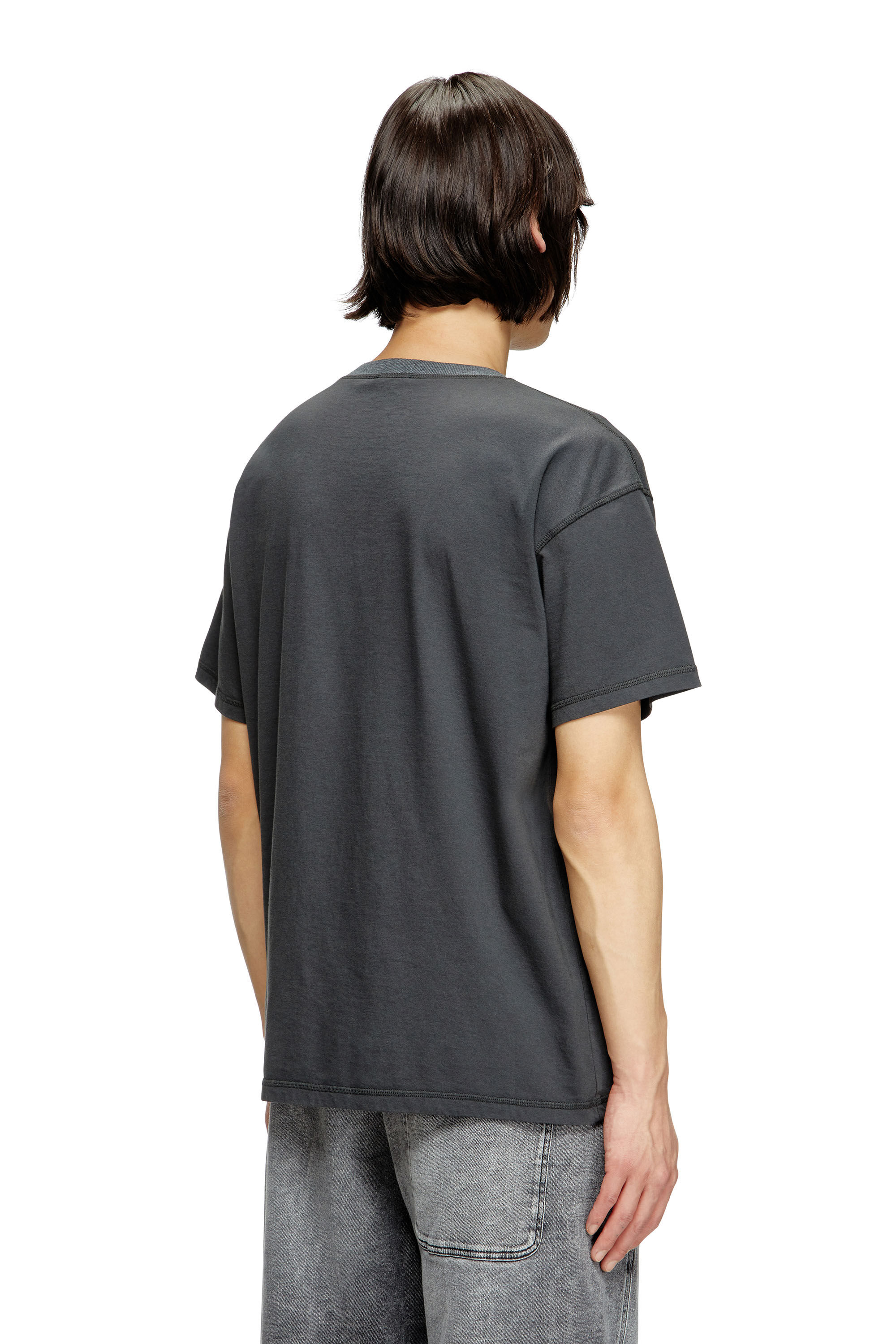 Diesel - T-NORM-HOSHI, T-shirt con stampa collana Unisex in Grigio - 4