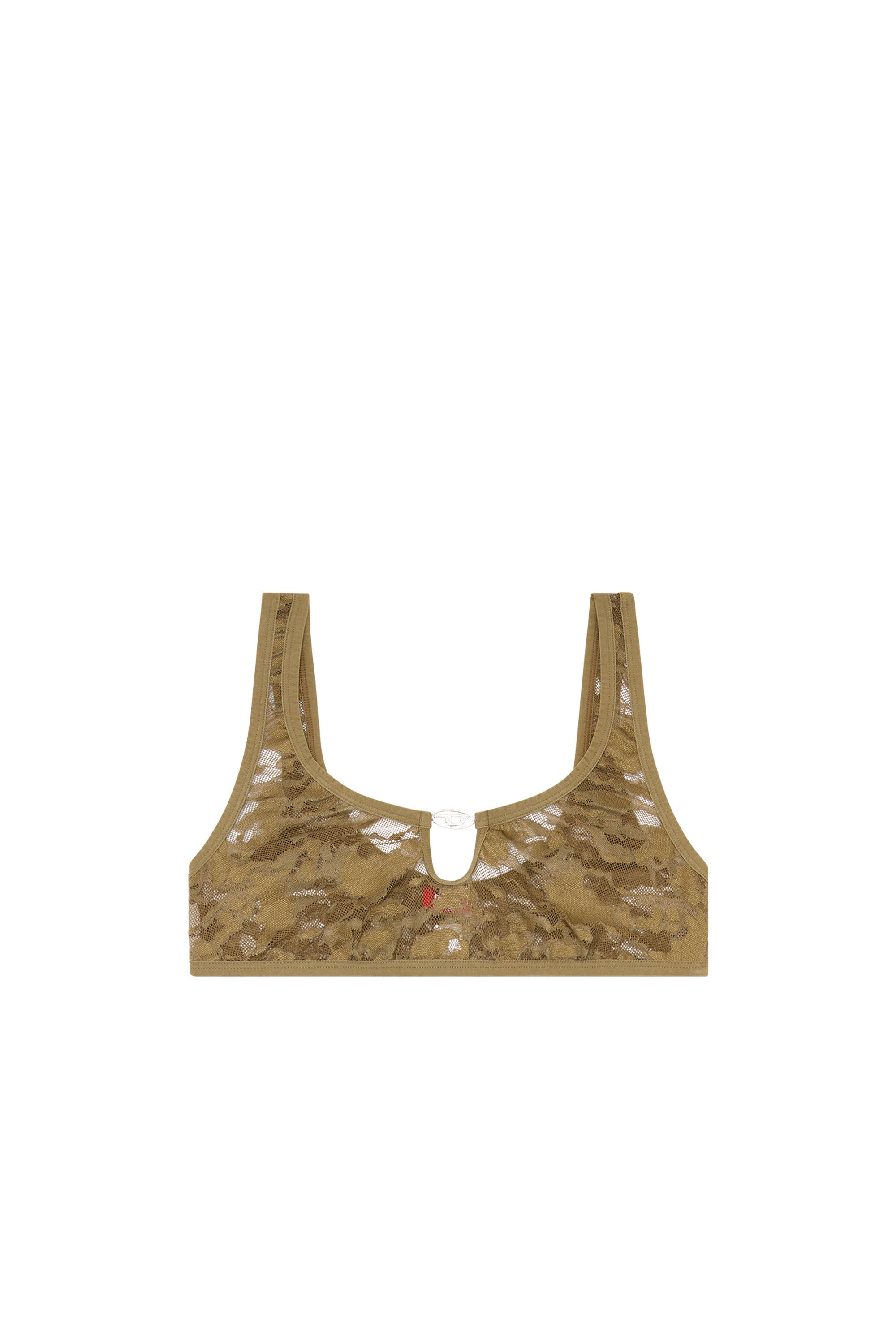 Diesel - UFSB-D-OVAL-LACE-BRALETTE, Verde Militare - Image 1