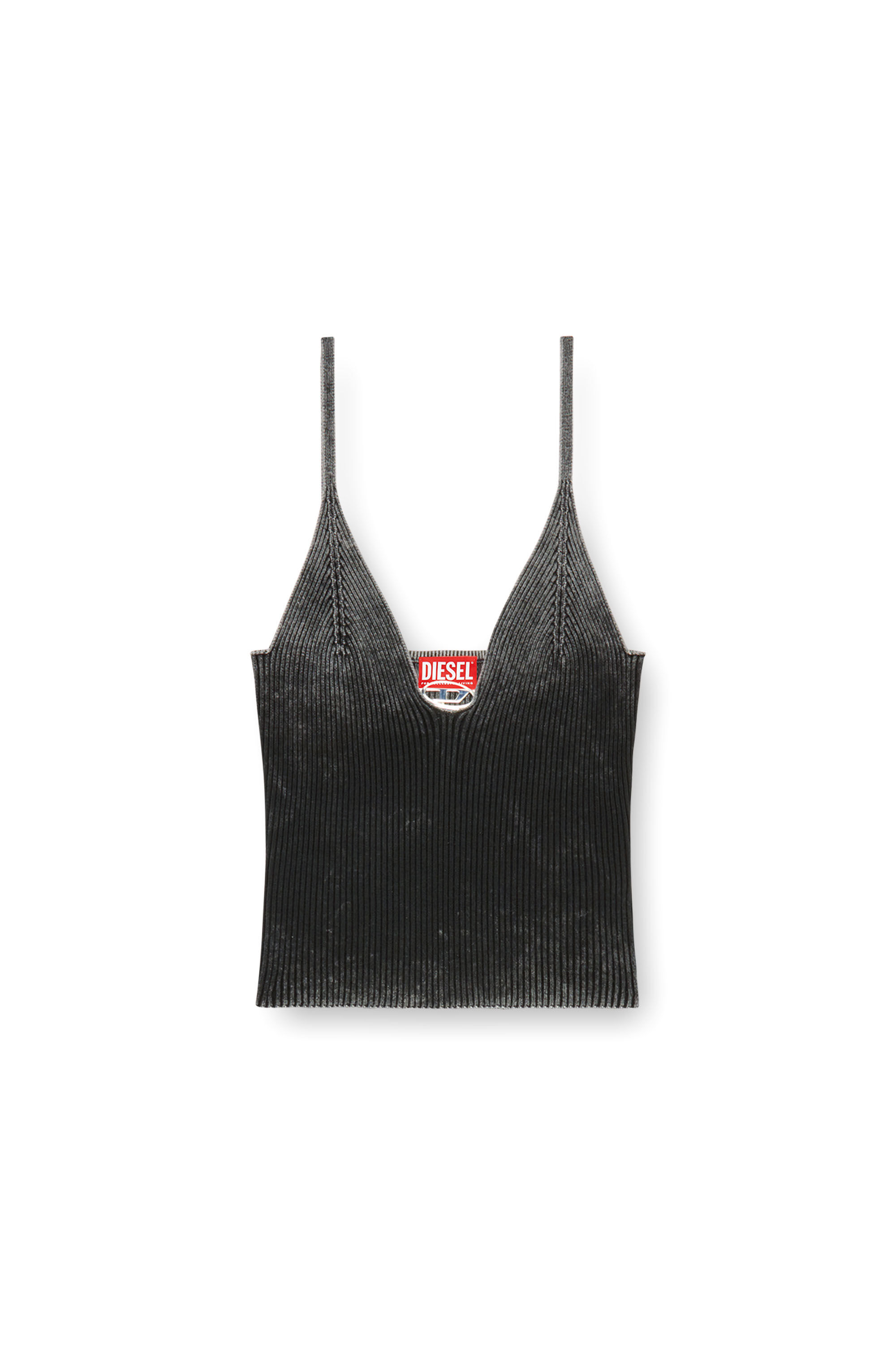 Diesel - M-LAILA, Top a coste effetto sfumato Donna in Nero - 2