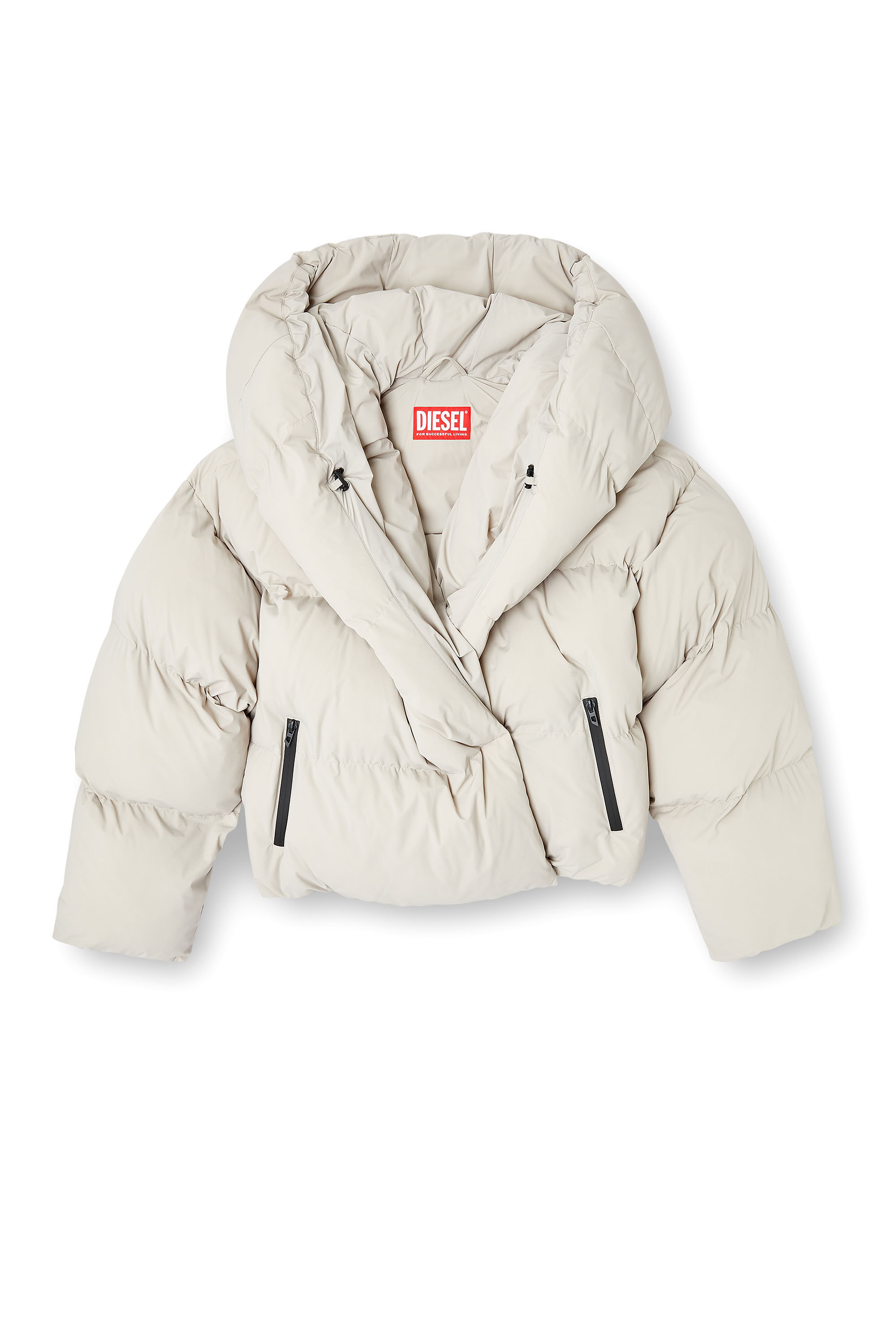 Diesel - W-ILEY-T1, Giacca imbottita a portafoglio in nylon bi-stretch Donna in Beige - 2