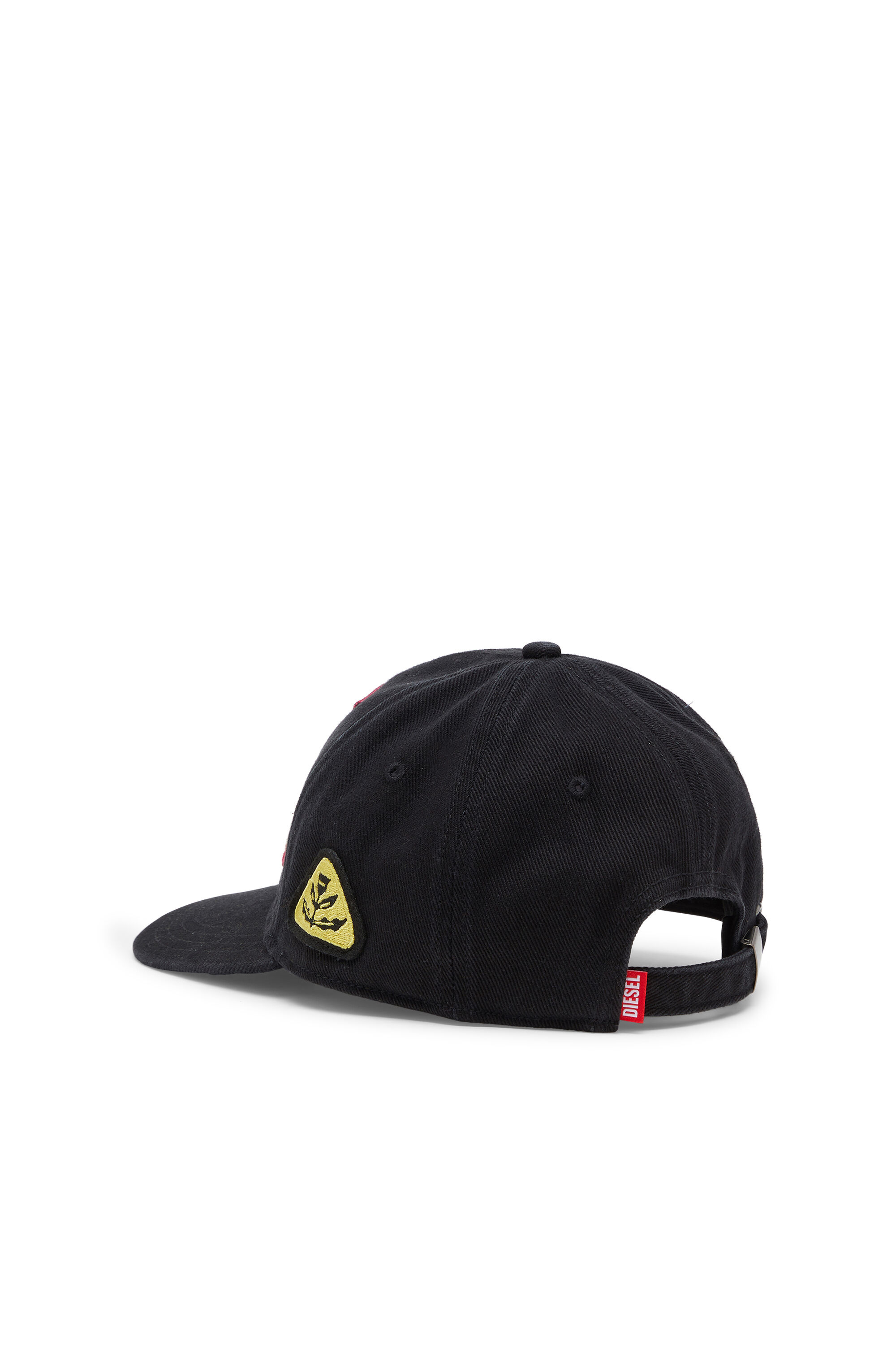 Diesel - C-SCUD, Man's Baseball cap with embroidered patches in Black - 2