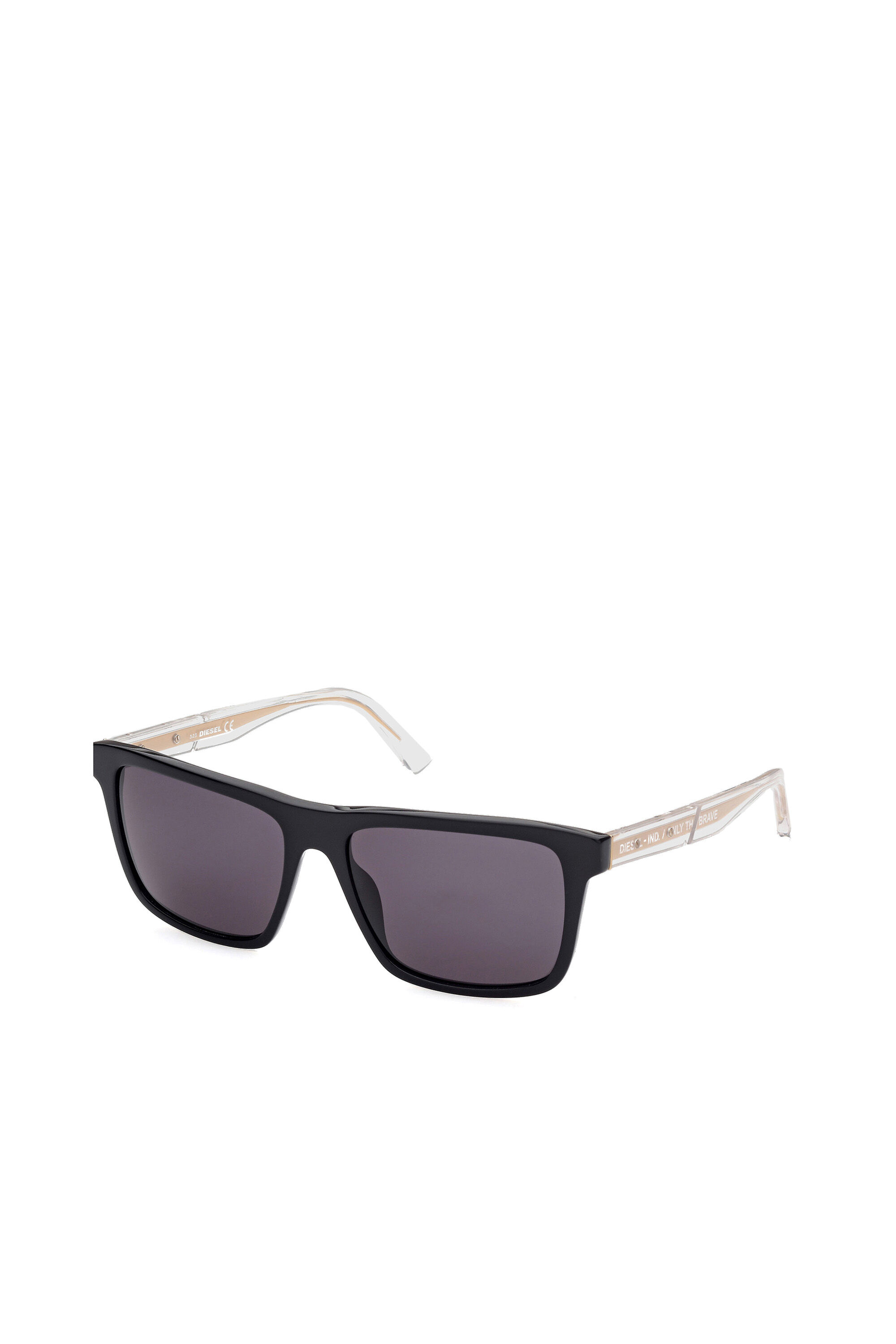 Diesel - DL0349, Occhiali da sole squadrati Uomo in Nero - 2