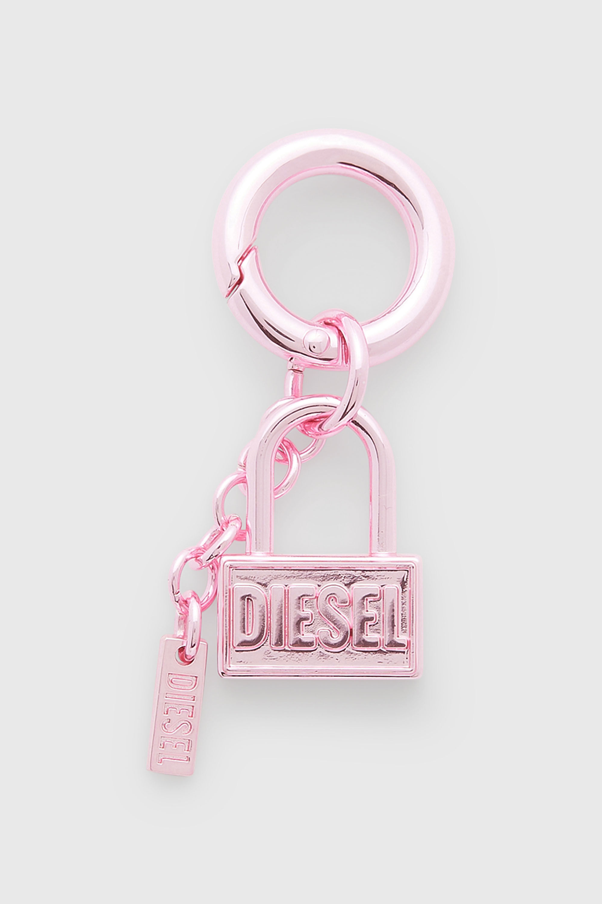 Diesel - CHARM-LOCK, Charm in metallo con design a lucchetto Unisex in Rosa - 1