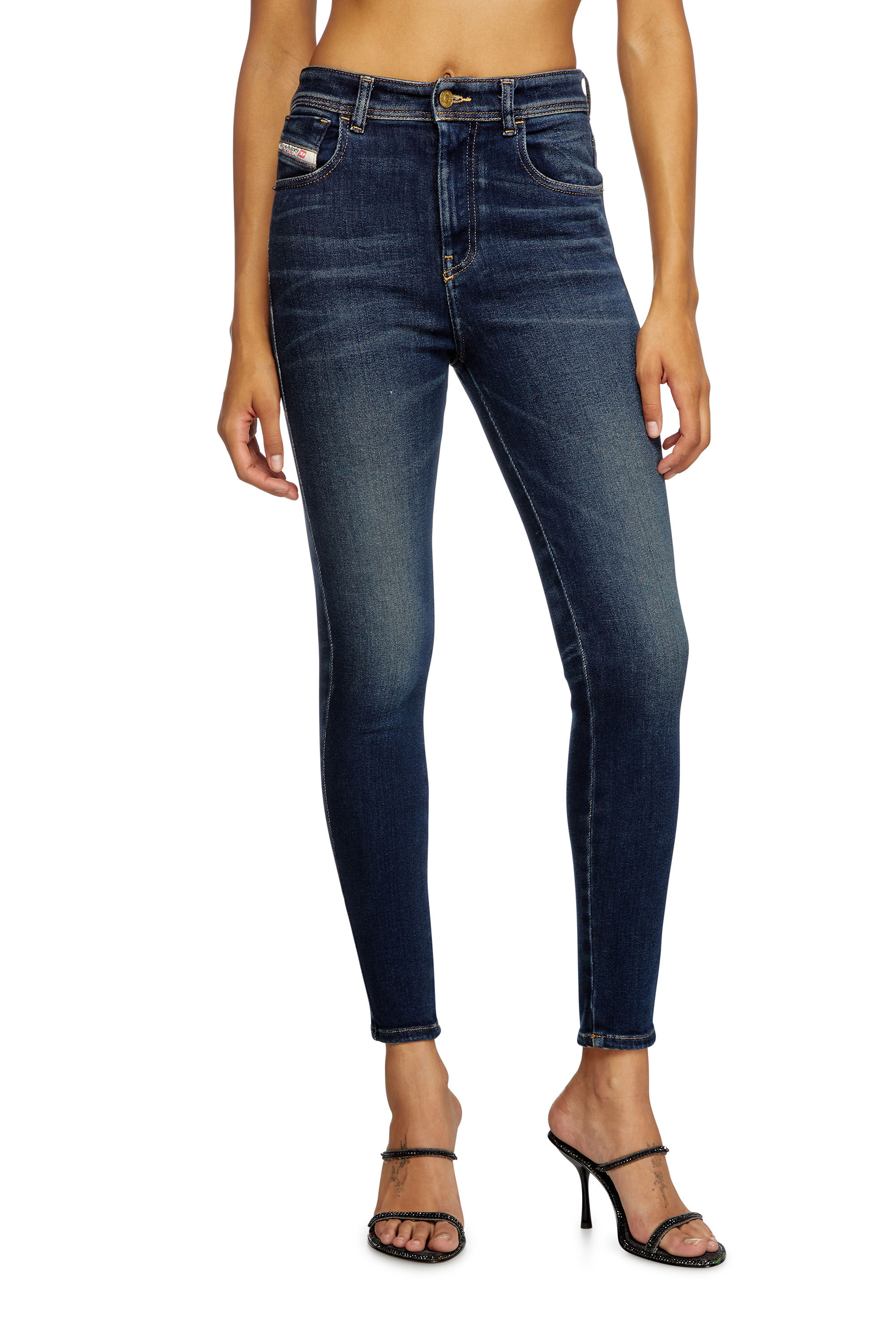 Diesel - Super skinny Jeans 1984 Slandy-High 09J11 Donna, Blu Scuro - Image 3