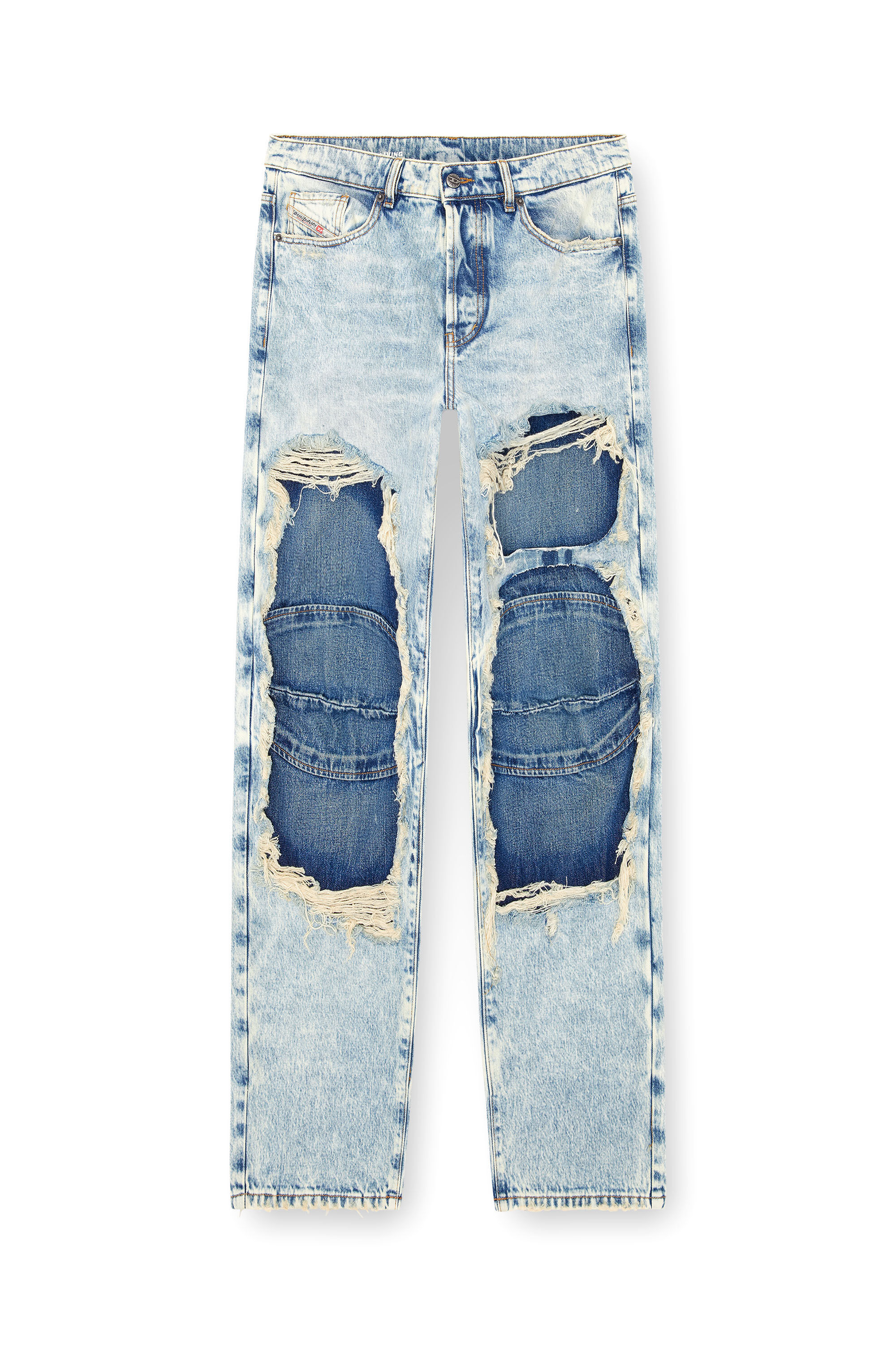 Diesel - Straight Jeans D-Fire 0AJEN Unisex, Blu Chiaro - Image 2