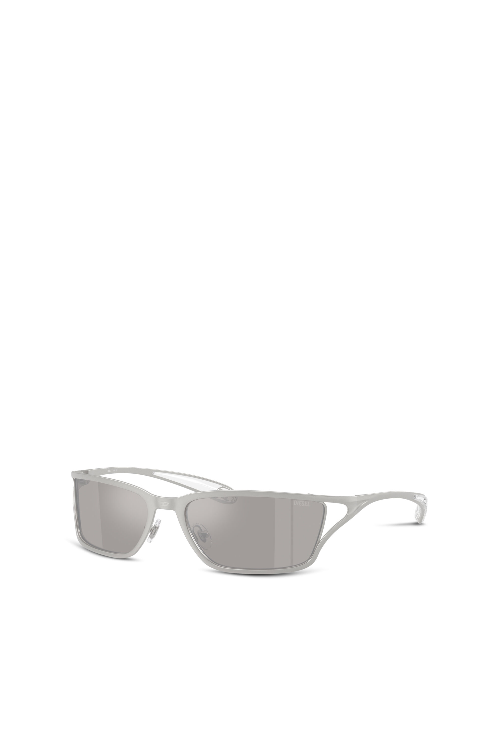 Diesel - 0DL1015, Occhiali da sole rettangolari Unisex in Grigio - 4